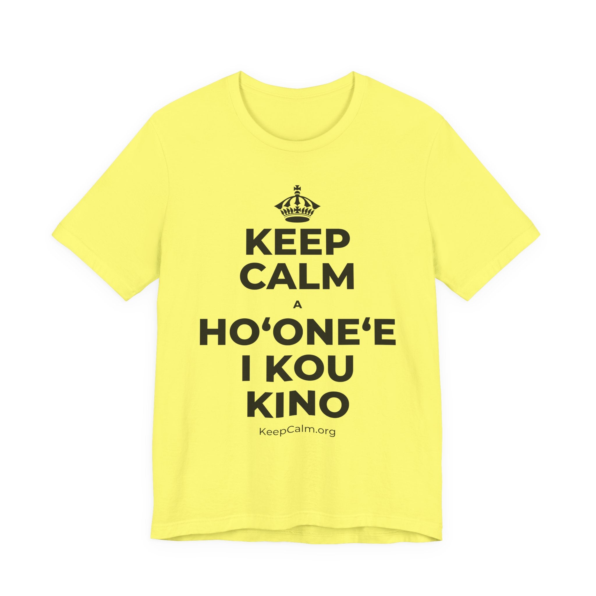 KEEP CALM A HOʻONEʻE I KOU KINO T-Shirt (Soft Cream–Heather Mauve)