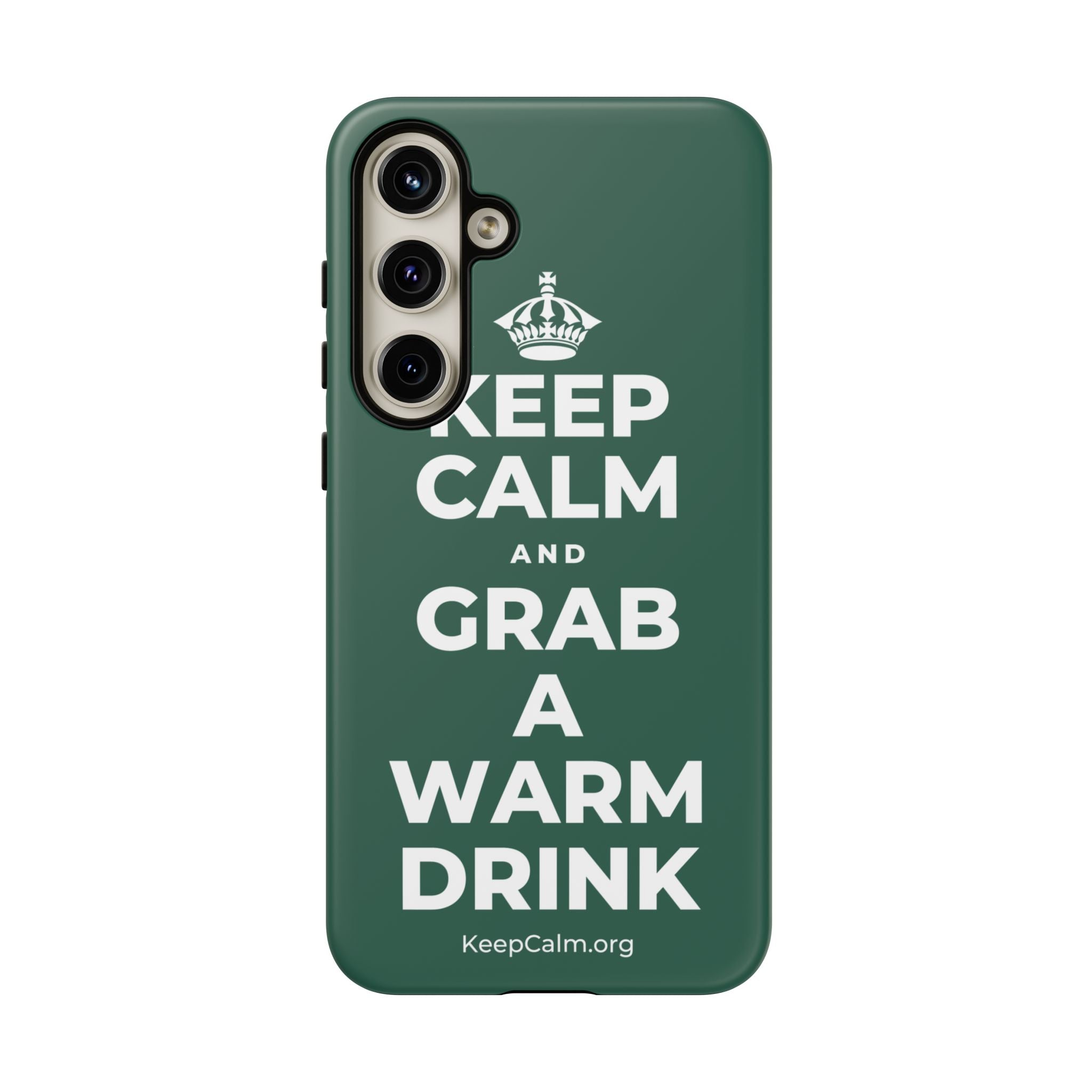 KEEP CALM AND GRAB A WARM DRINK Phone Case