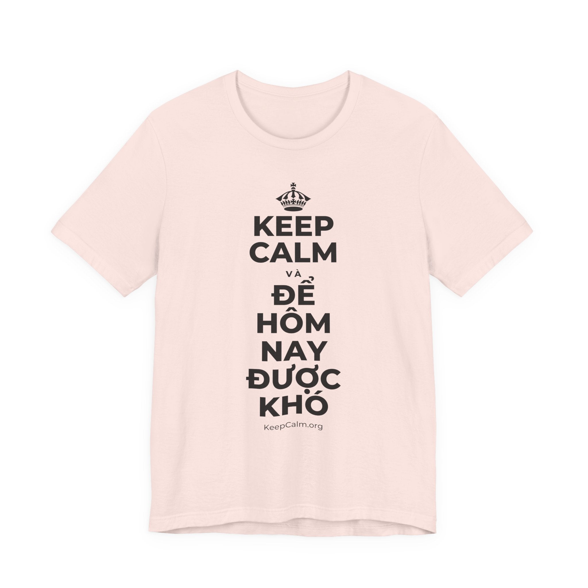 KEEP CALM VÀ ĐỂ HÔM NAY ĐƯỢC KHÓ T-Shirt (Soft Cream–Heather Mauve)