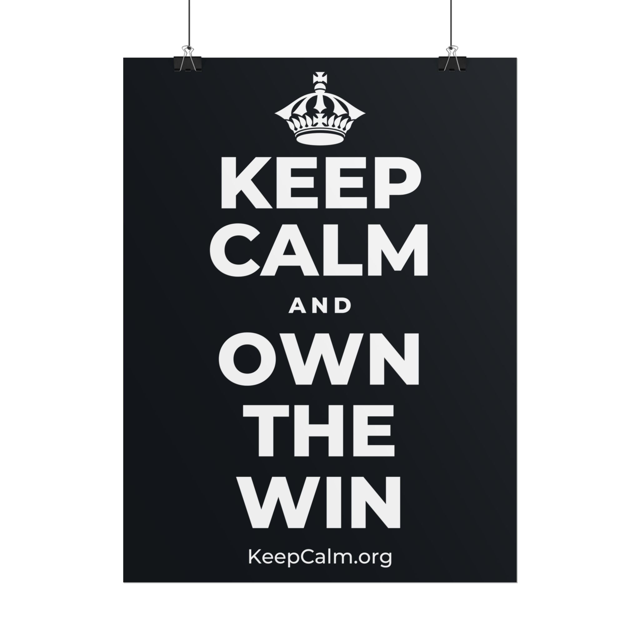 KEEP CALM AND OWN THE WIN Poster (Dark)