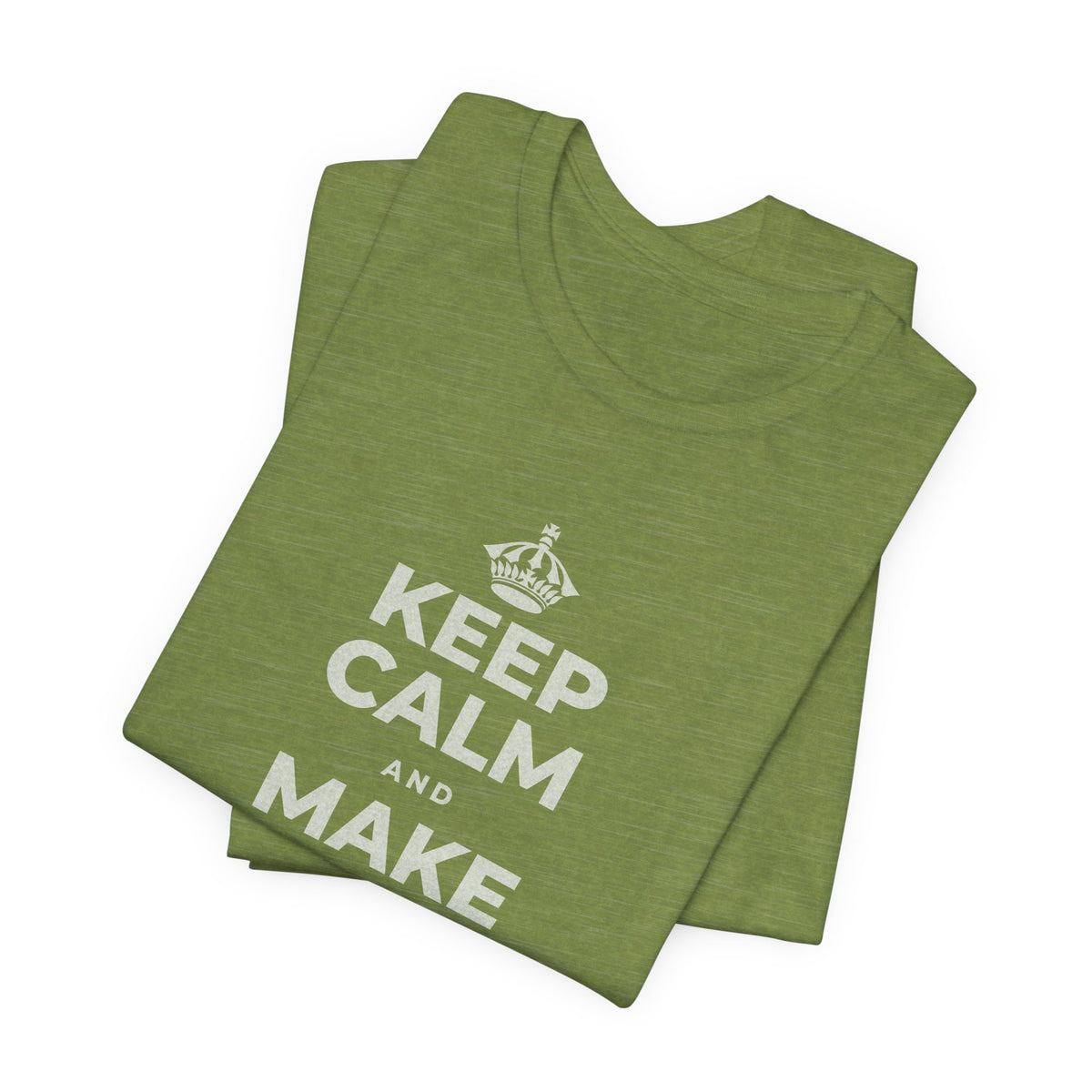 KEEP CALM AND MAKE SOMETHING T-Shirt (Baby Blue–Silver)