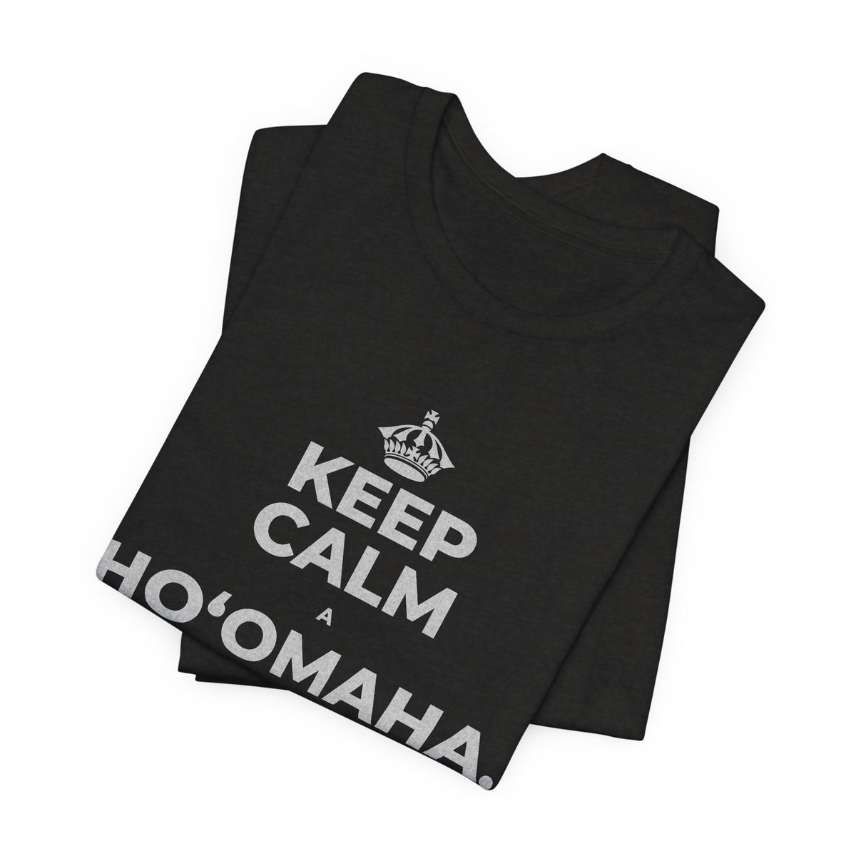 KEEP CALM A HOʻOMAHA, A LAILA KŪ T-Shirt (Soft Cream–Heather Mauve)