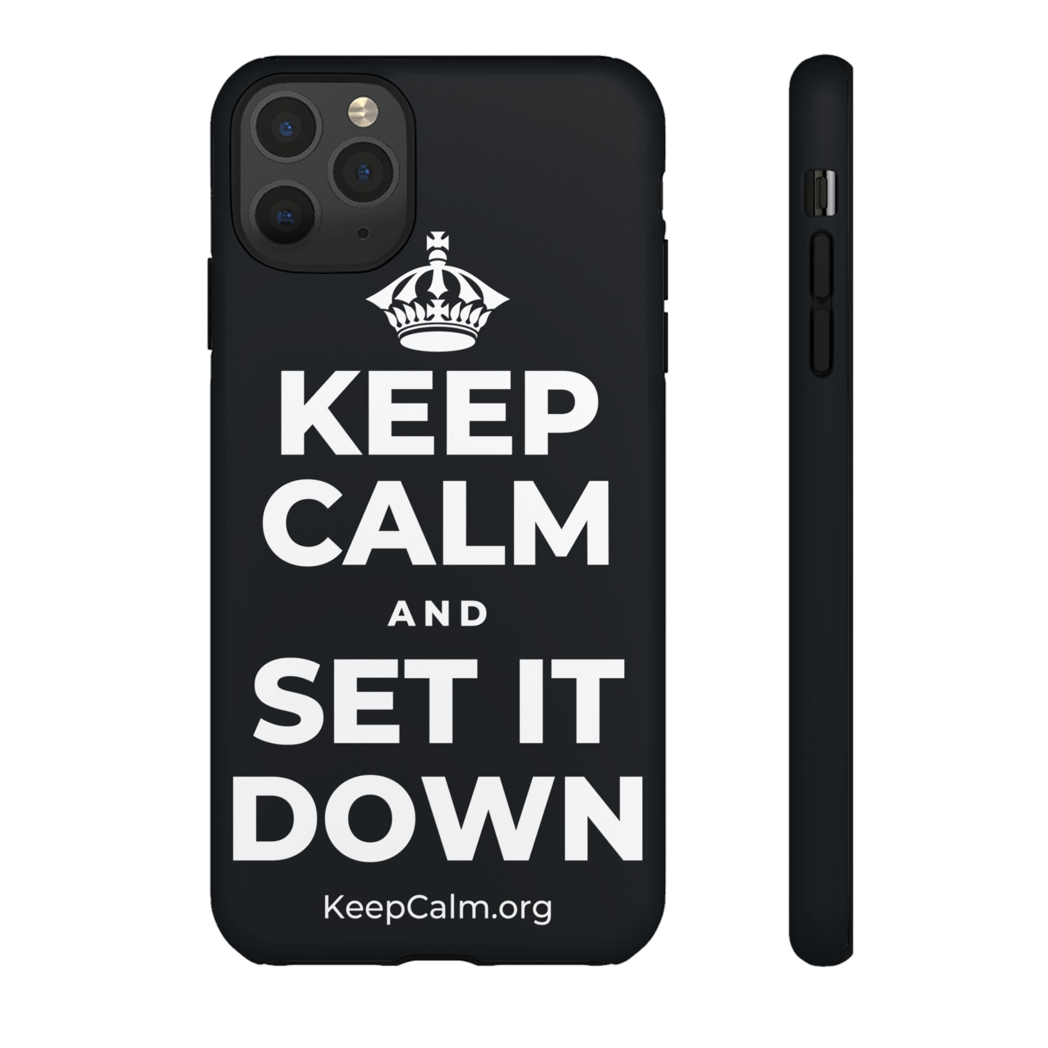 KEEP CALM AND SET IT DOWN Phone Case (Dark)