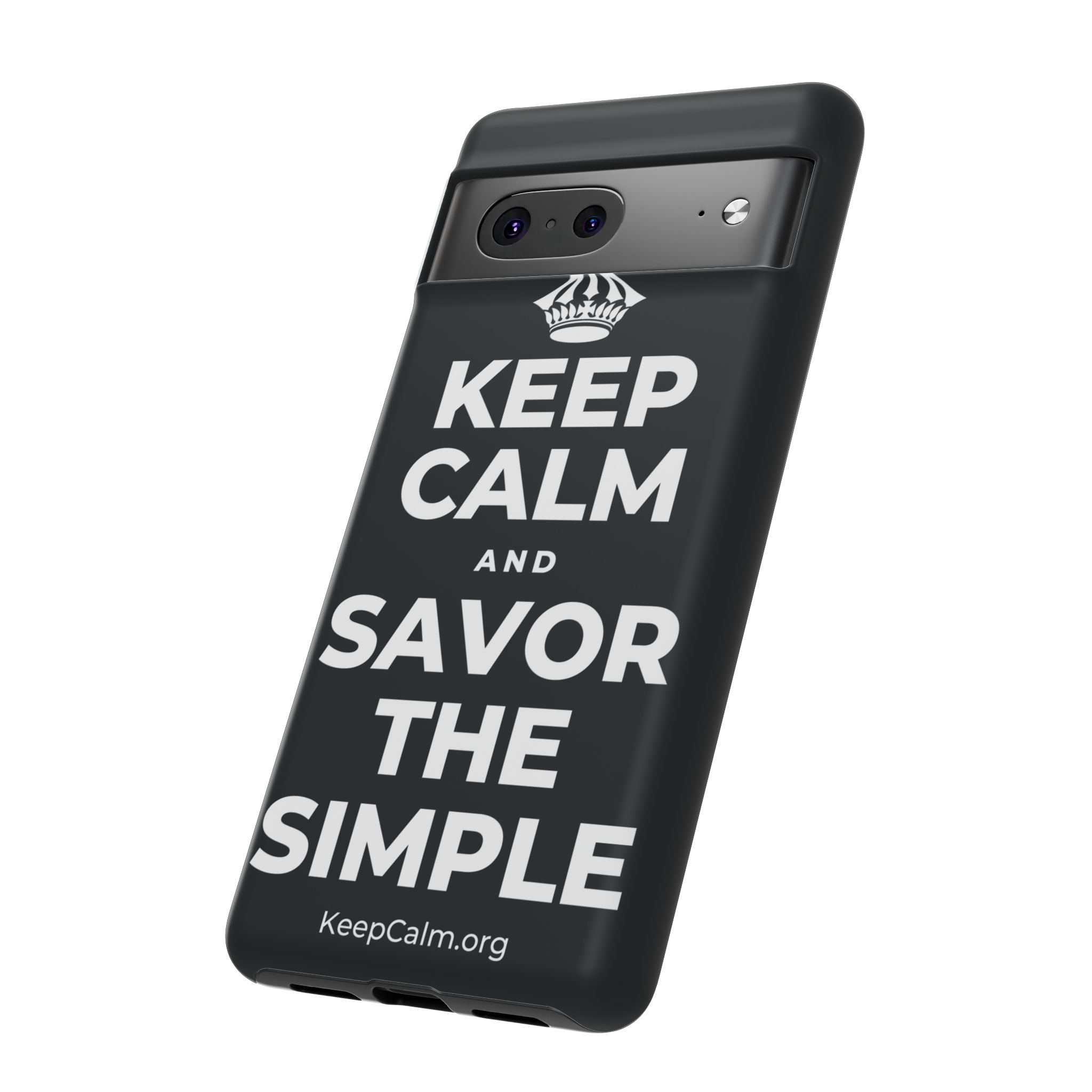 KEEP CALM AND SAVOR THE SIMPLE Phone Case (Dark)