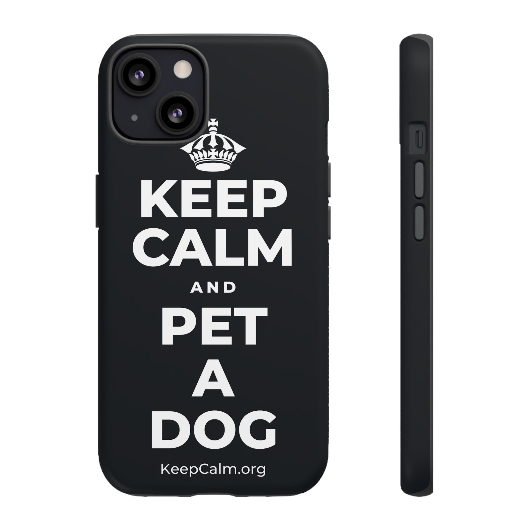 KEEP CALM AND PET A DOG Phone Case (Dark)