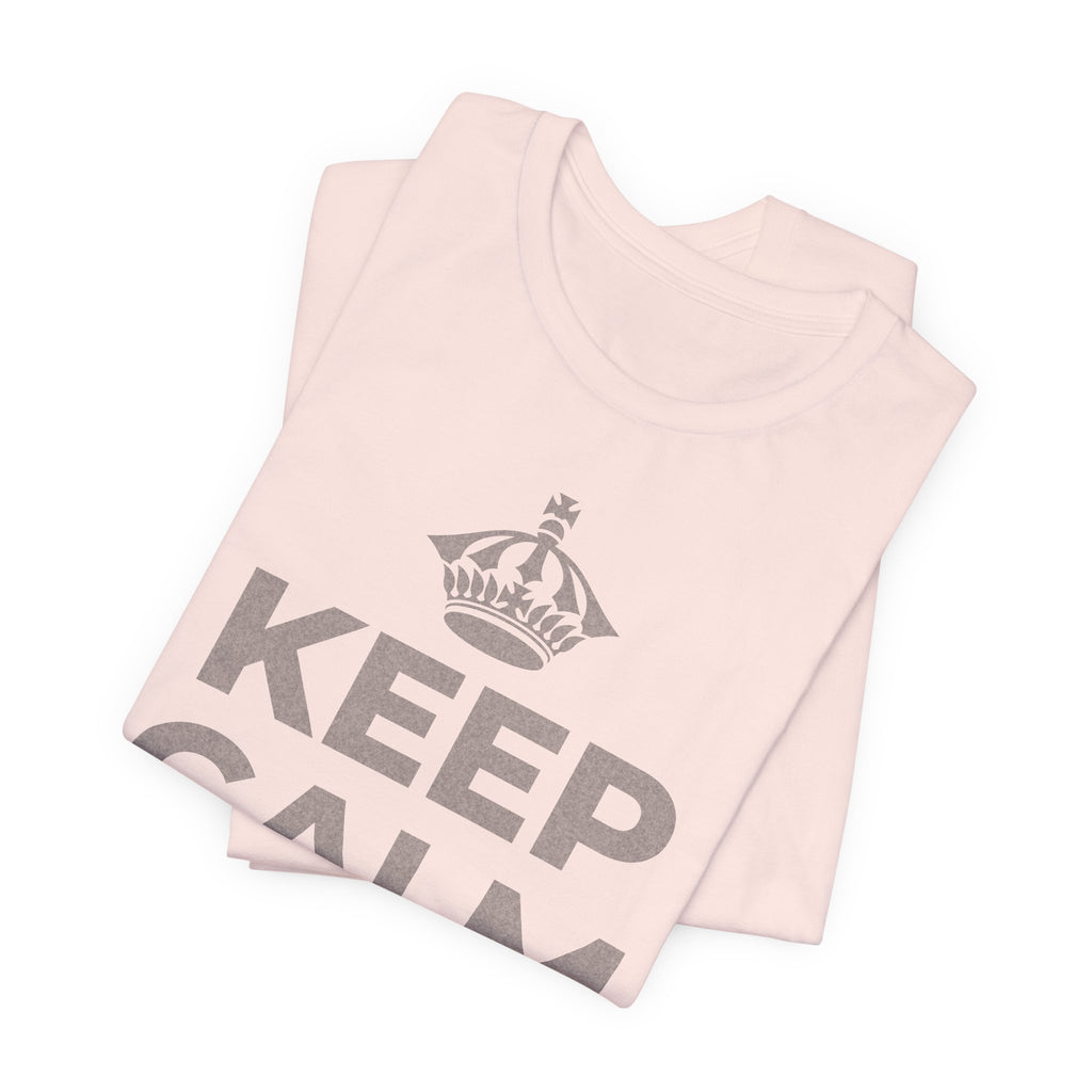 KEEP CALM AND あなたは愛される人 T-Shirt (Soft Cream–Heather Mauve)