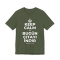 KEEP CALM VE BUGÜN ÇITAYI INDIR T-Shirt (Military Green–Autumn)