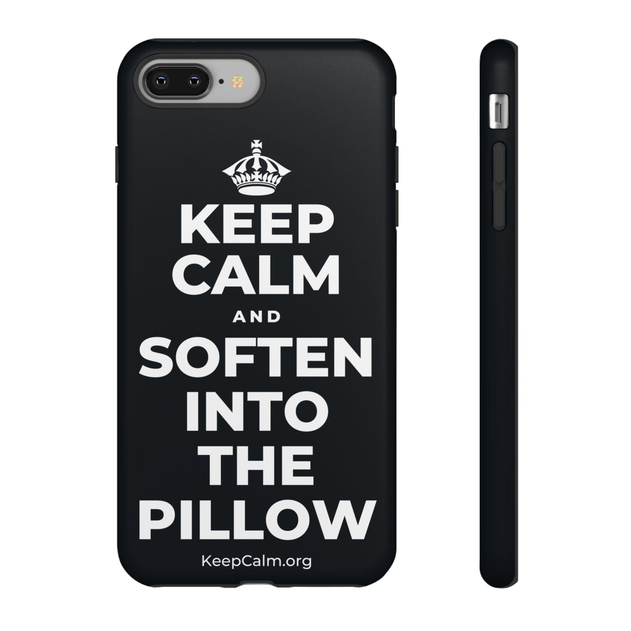 KEEP CALM AND SOFTEN INTO THE PILLOW Phone Case (Dark)