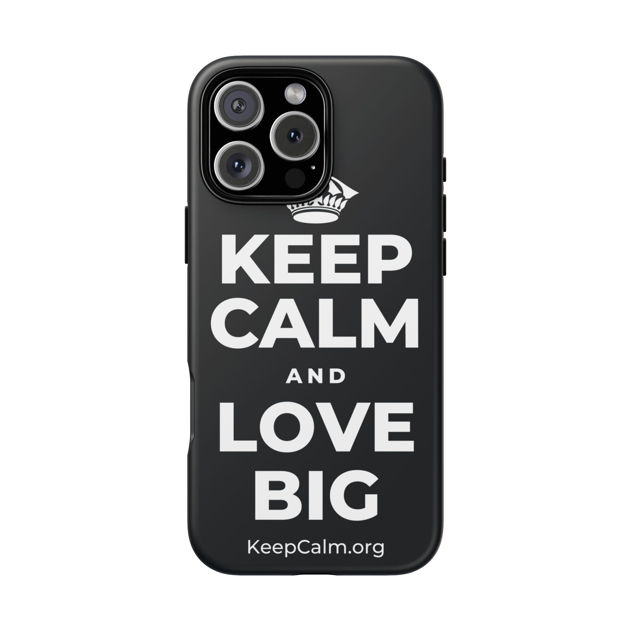 KEEP CALM AND LOVE BIG Phone Case (Dark)