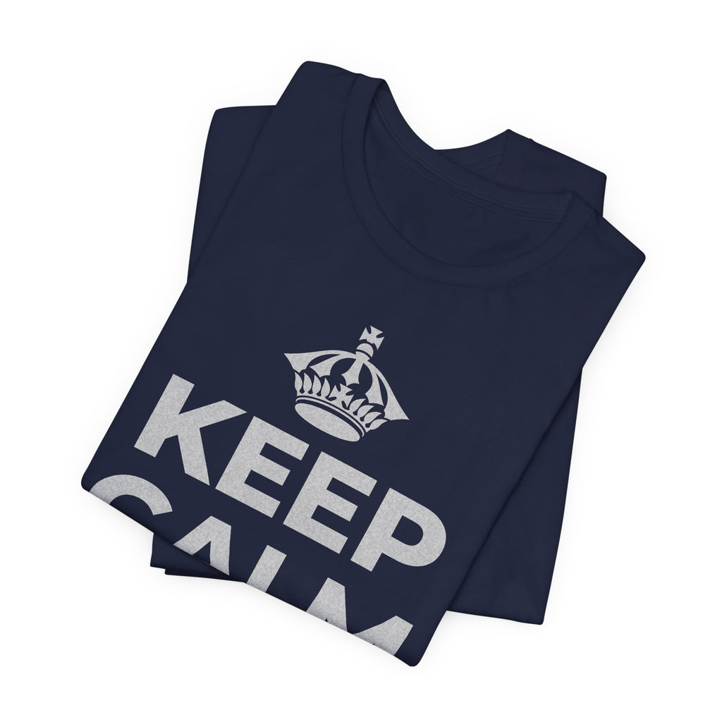 KEEP CALM AND 相信好事正在路上 T-Shirt (White–Asphalt)