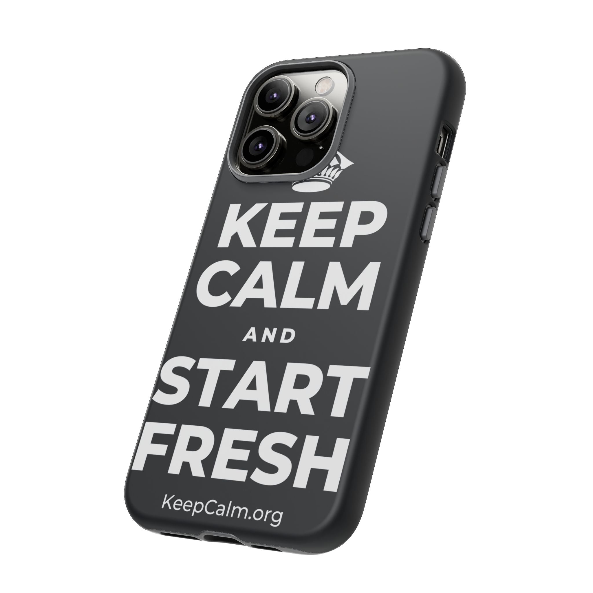 KEEP CALM AND START FRESH Phone Case (Dark)