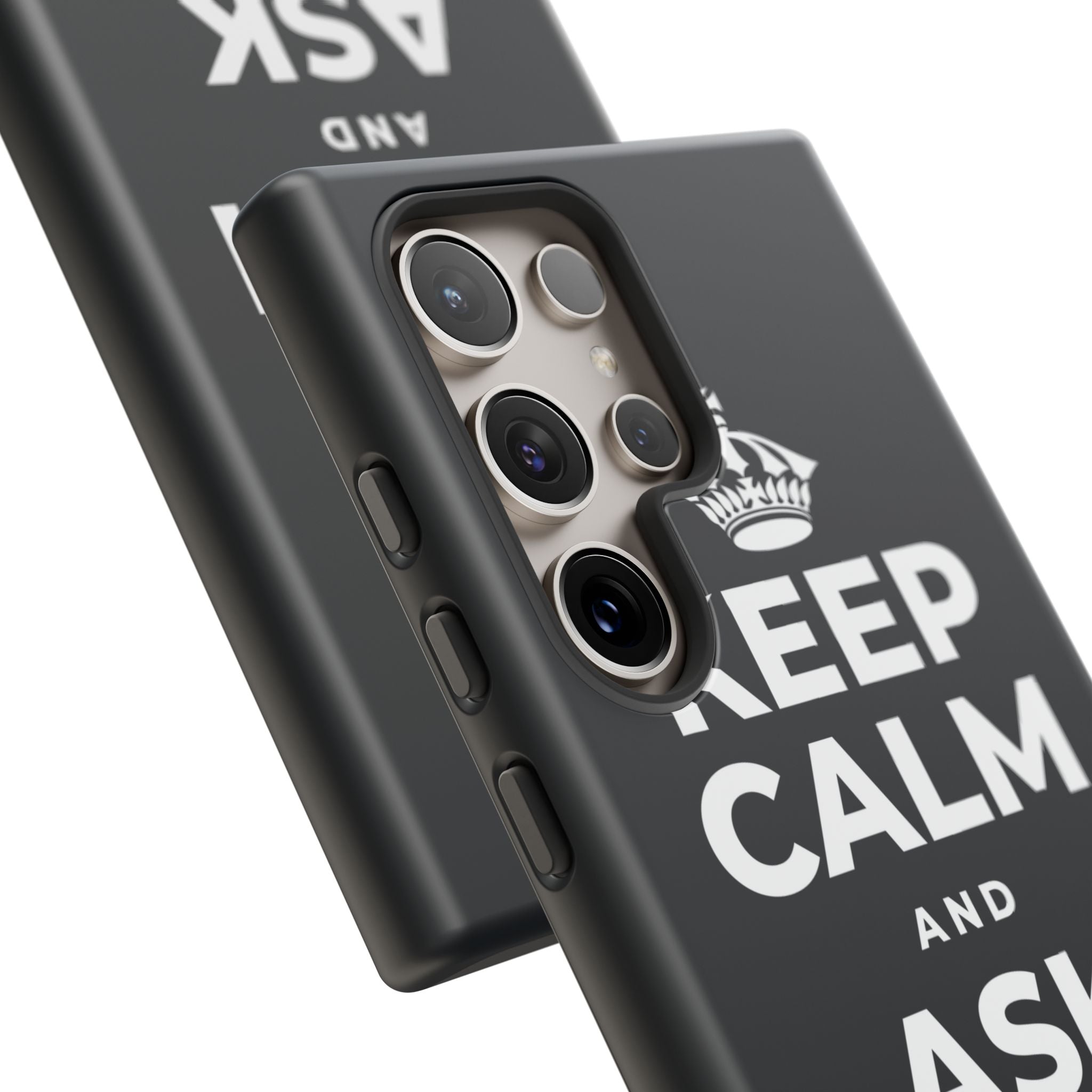 KEEP CALM AND ASK FOR HELP Phone Case (Dark)