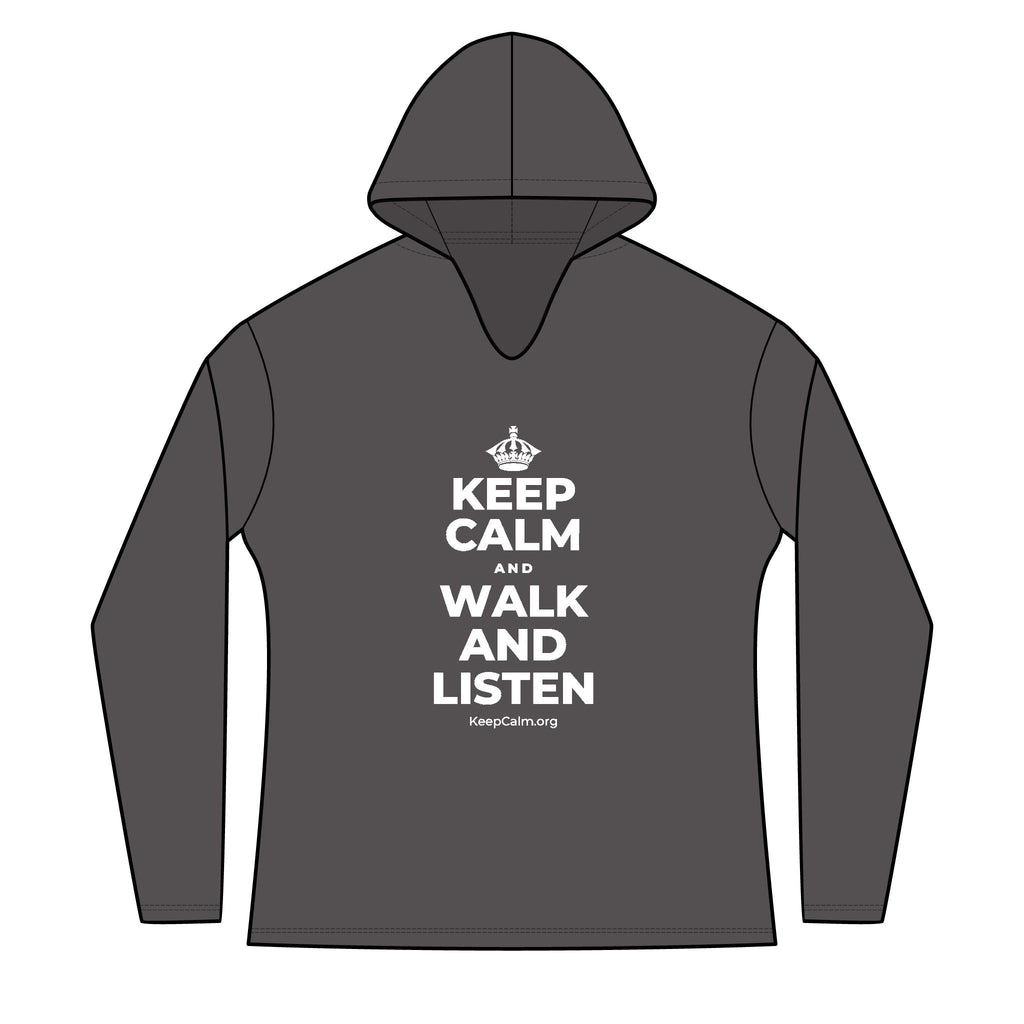 KEEP CALM AND WALK AND LISTEN Women's Long Sleeve Hoodie
