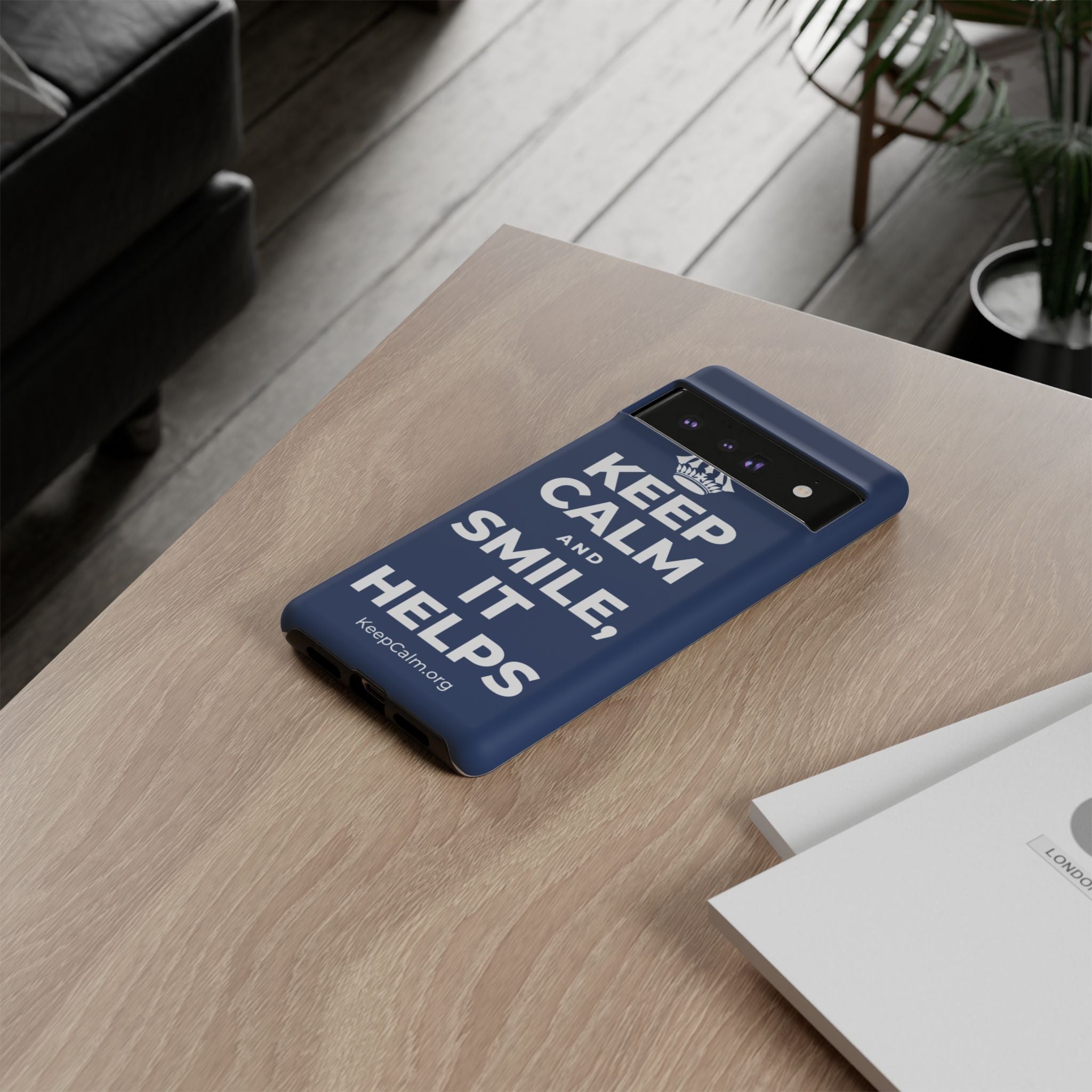 KEEP CALM AND SMILE, IT HELPS Phone Case