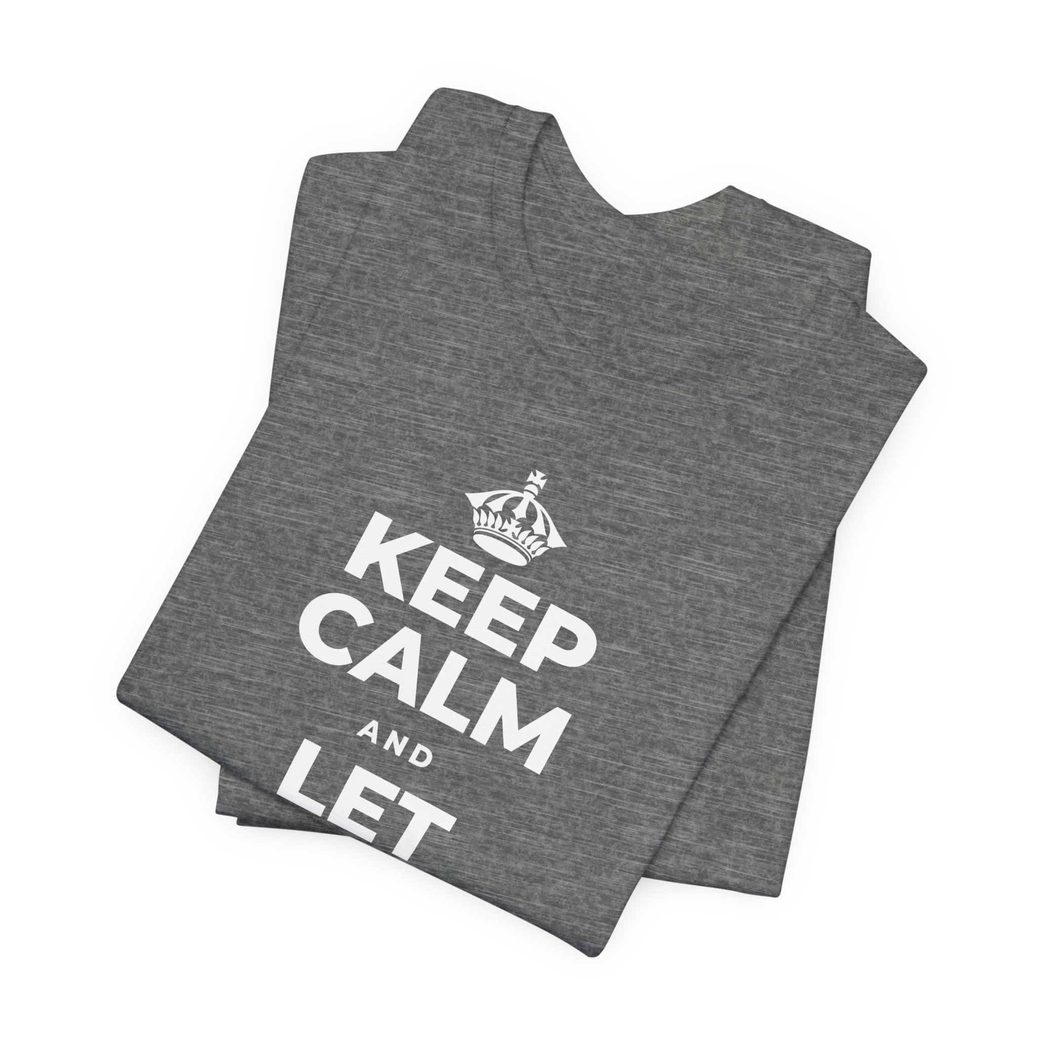 KEEP CALM AND LET YOUR JAW RELAX T-Shirt (Baby Blue–Silver)