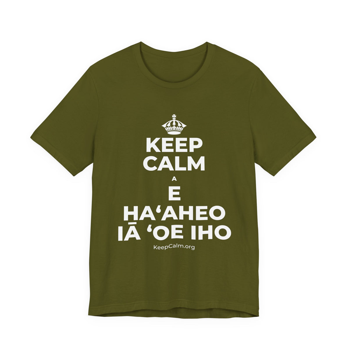 KEEP CALM A E HAʻAHEO IĀ ʻOE IHO T-Shirt (Baby Blue–Silver)