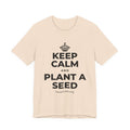KEEP CALM AND PLANT A SEED T-Shirt (Soft Cream–Heather Mauve)