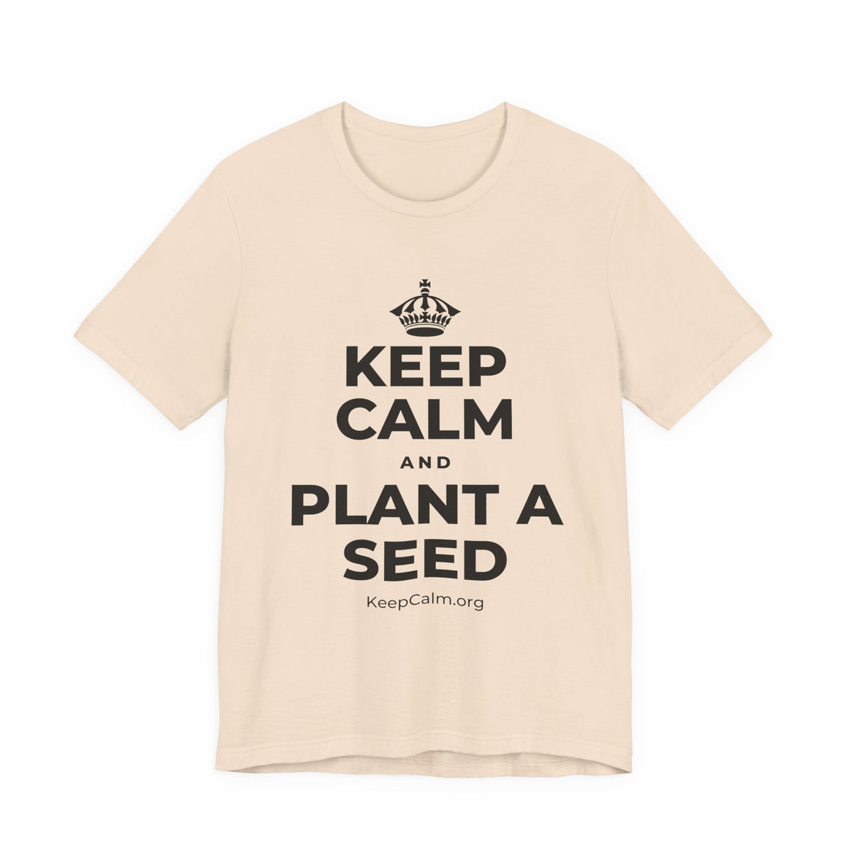 KEEP CALM AND PLANT A SEED T-Shirt (Soft Cream–Heather Mauve)