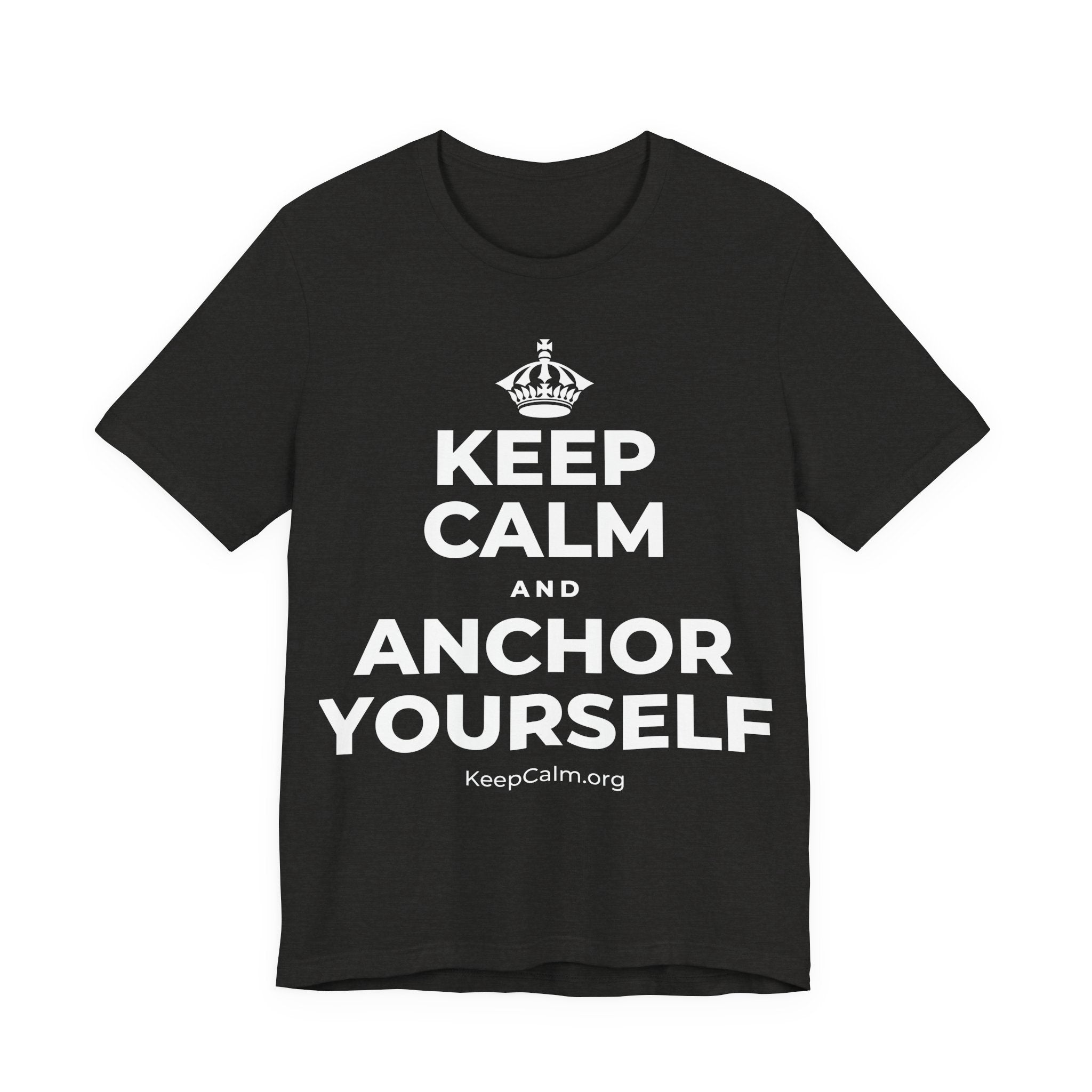 KEEP CALM AND ANCHOR YOURSELF T-Shirt (Soft Cream–Heather Mauve)