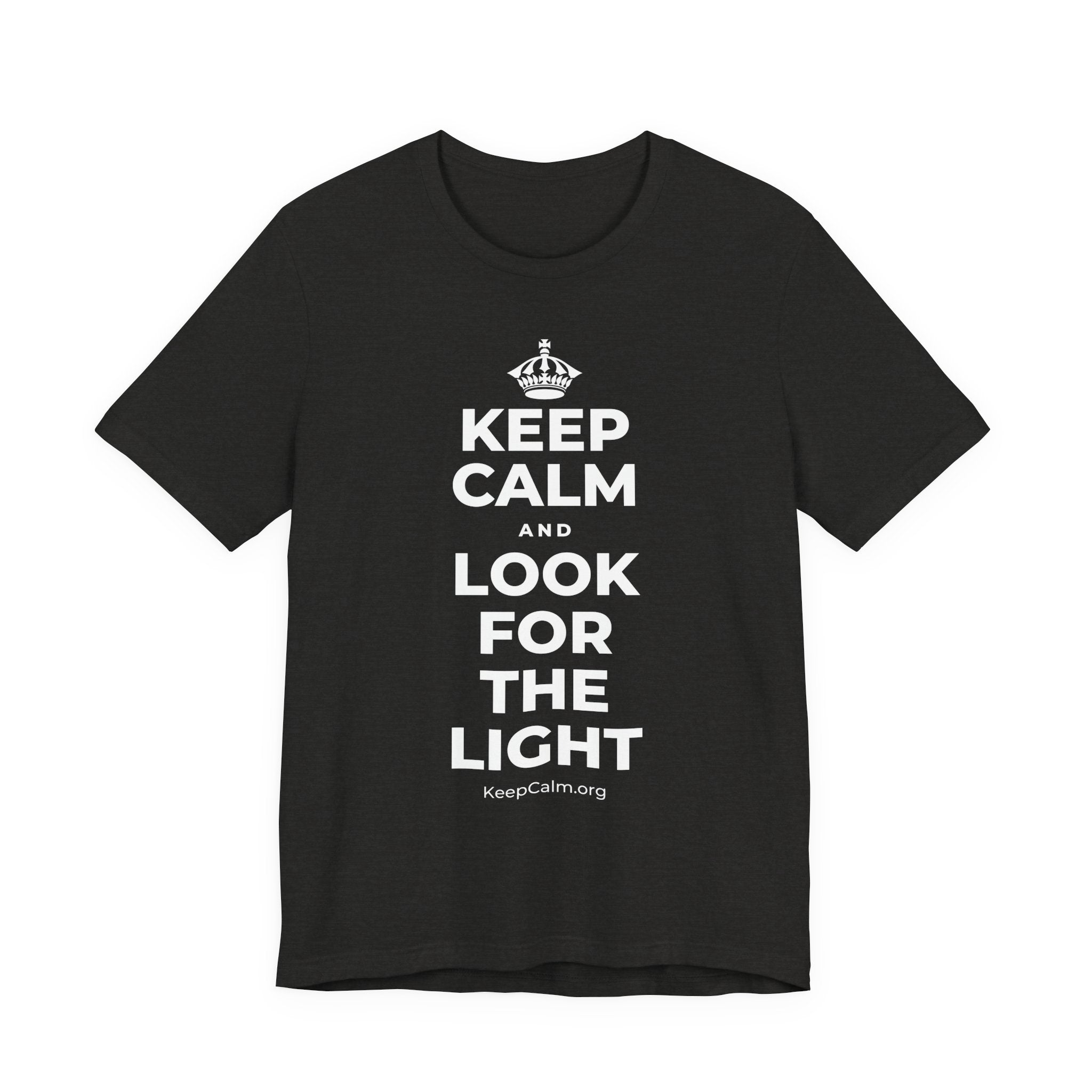KEEP CALM AND LOOK FOR THE LIGHT T-Shirt (Soft Cream–Heather Mauve)
