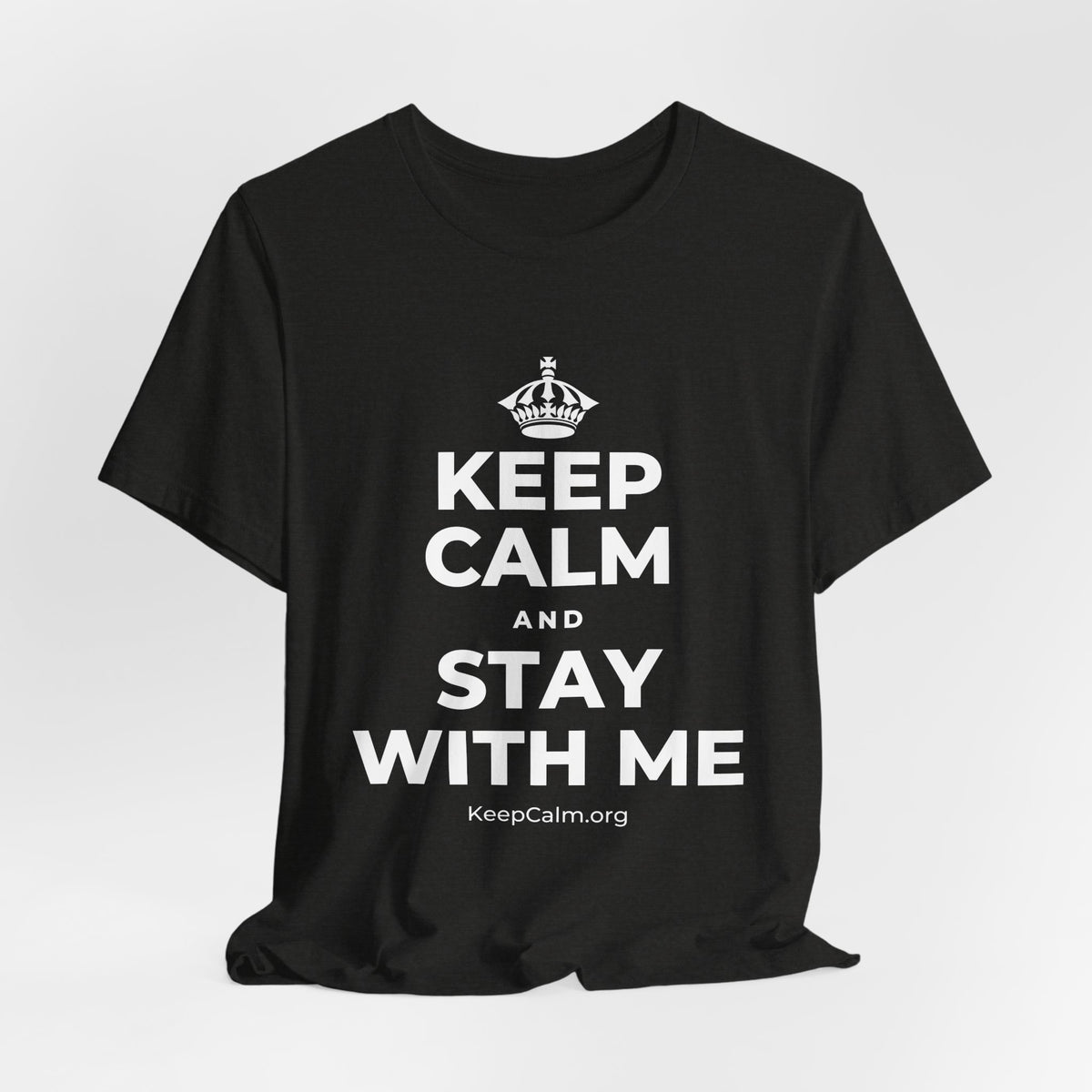 KEEP CALM AND STAY WITH ME T-Shirt (Soft Cream–Heather Mauve)