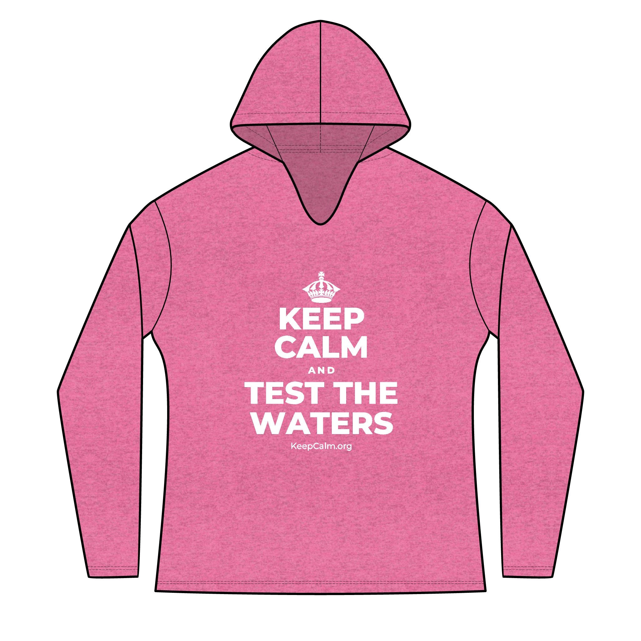 KEEP CALM AND TEST THE WATERS Women's Long Sleeve Hoodie