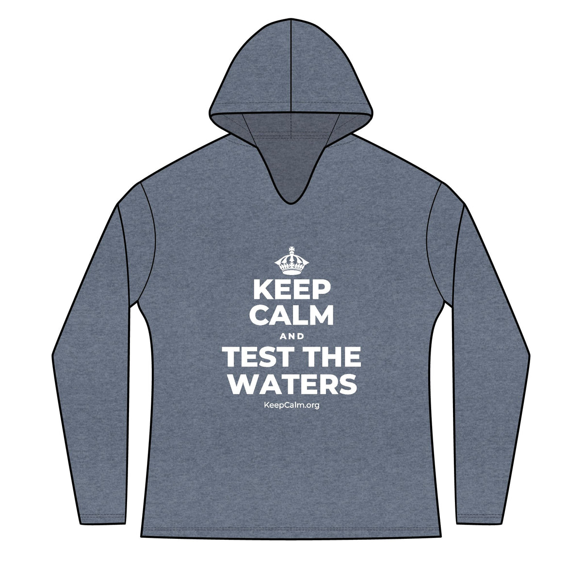 KEEP CALM AND TEST THE WATERS Women's Long Sleeve Hoodie