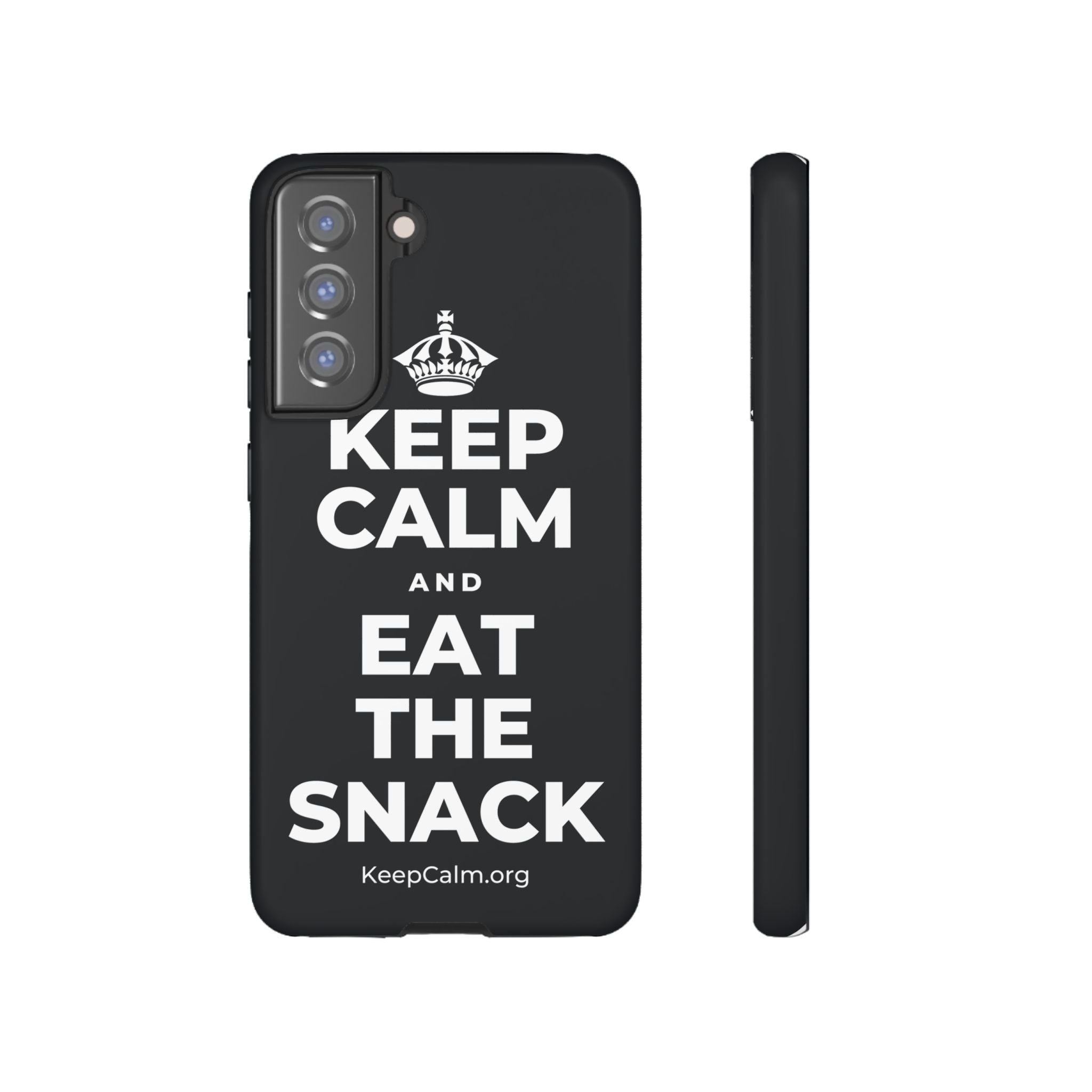 KEEP CALM AND EAT THE SNACK Phone Case (Dark)
