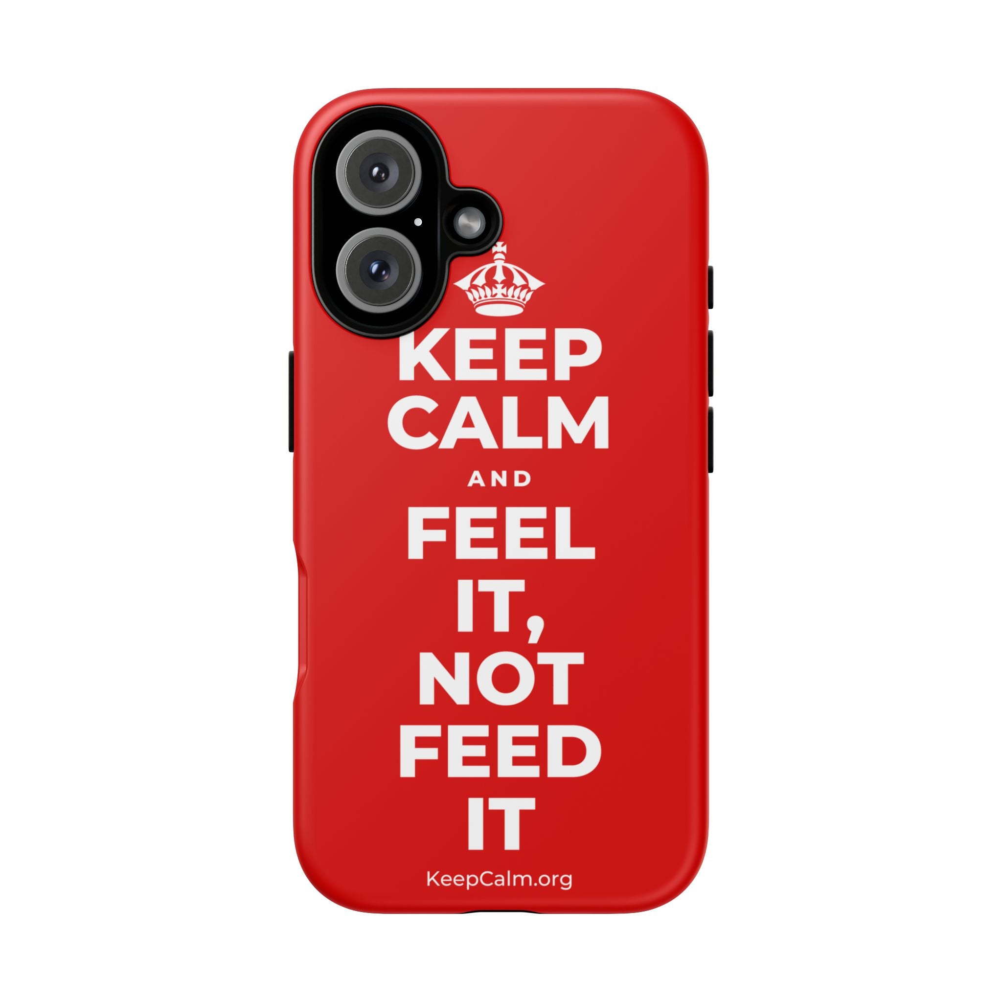KEEP CALM AND FEEL IT, NOT FEED IT Phone Case