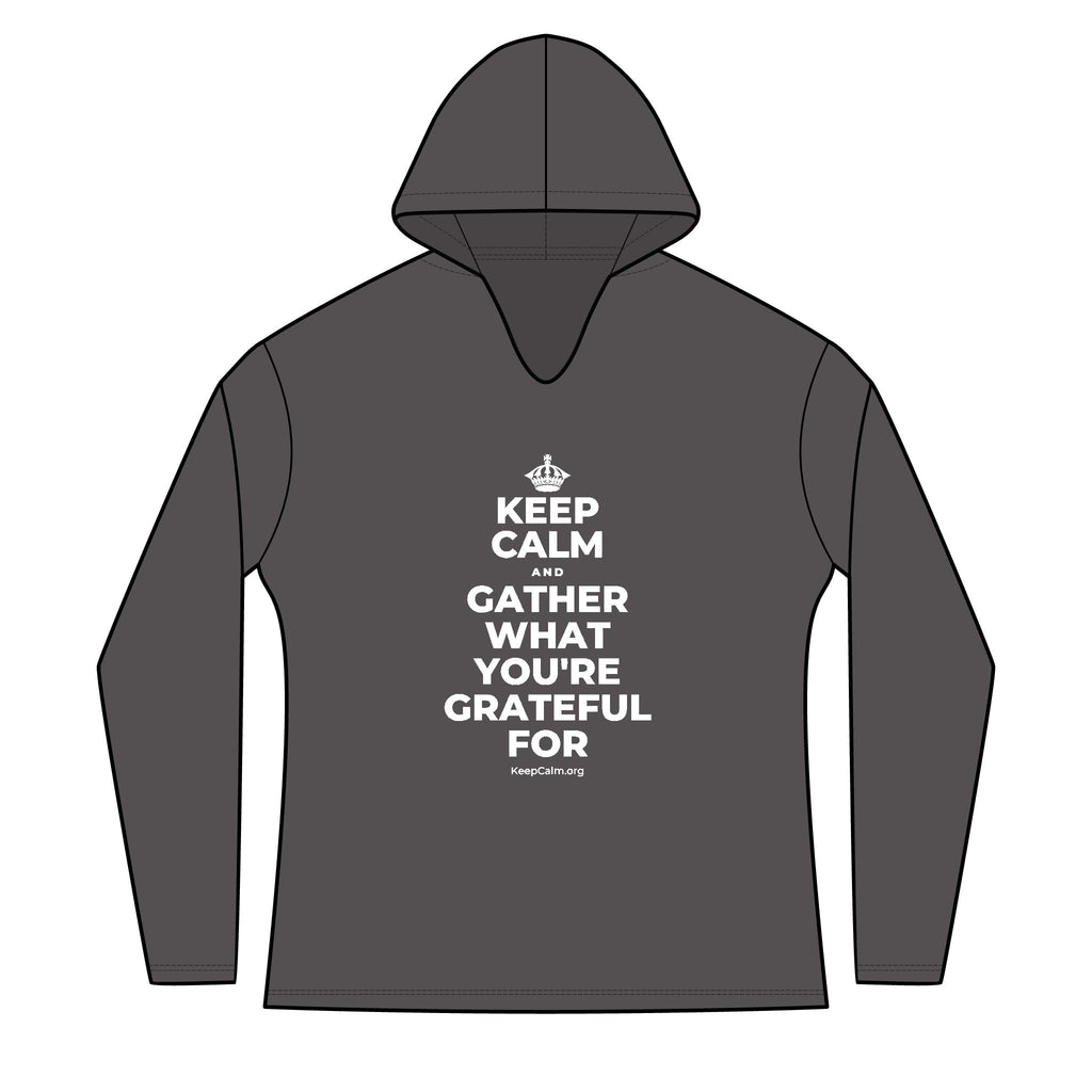 KEEP CALM AND GATHER WHAT YOU'RE GRATEFUL FOR Women's Long Sleeve Hoodie
