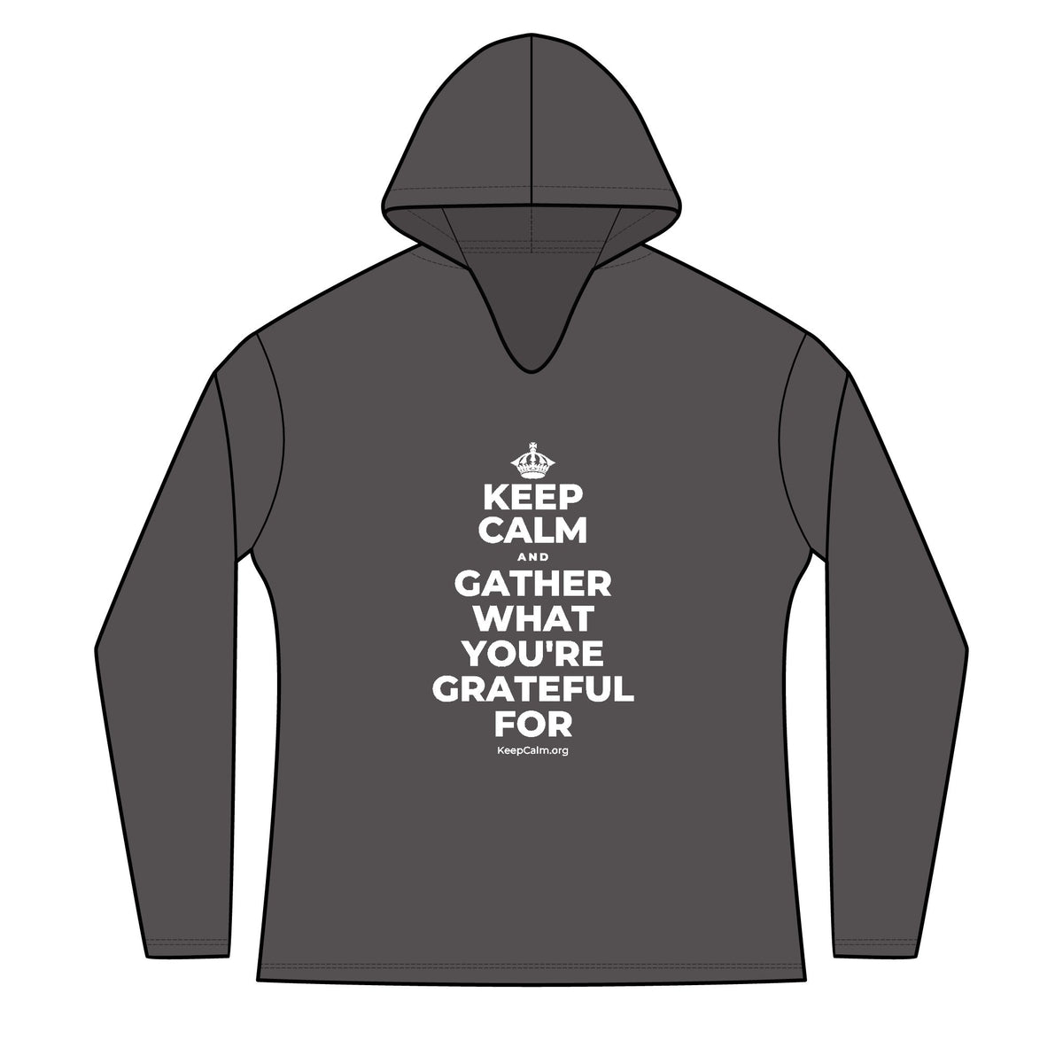 KEEP CALM AND GATHER WHAT YOU'RE GRATEFUL FOR Women's Long Sleeve Hoodie