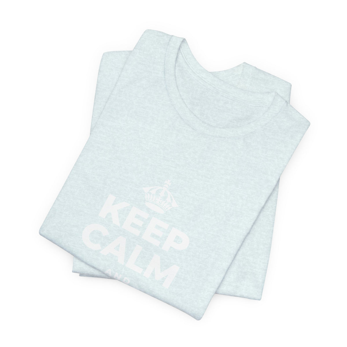 KEEP CALM AND HIGH FIVE SOMEONE T-Shirt (Soft Cream–Heather Mauve)