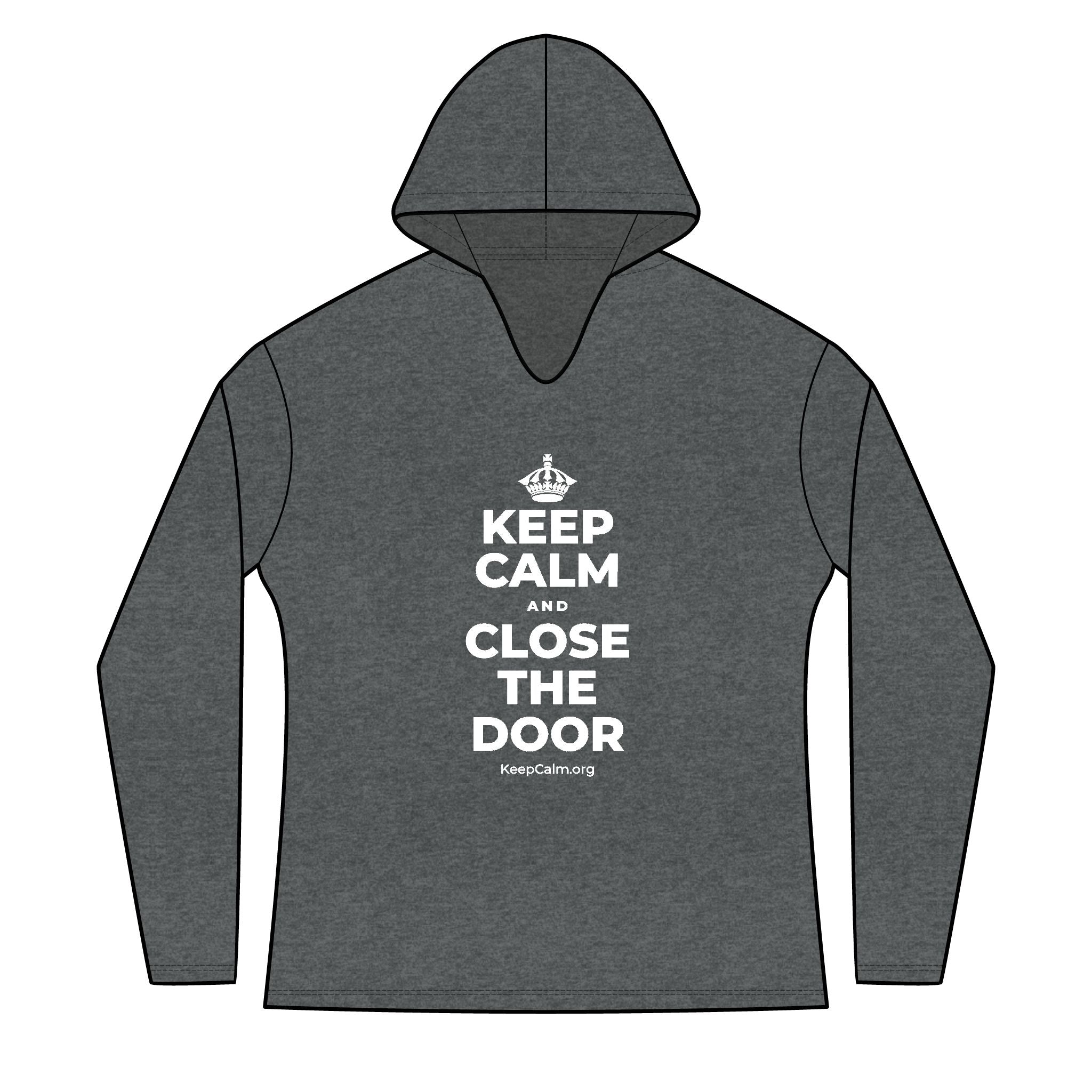KEEP CALM AND CLOSE THE DOOR Women's Long Sleeve Hoodie
