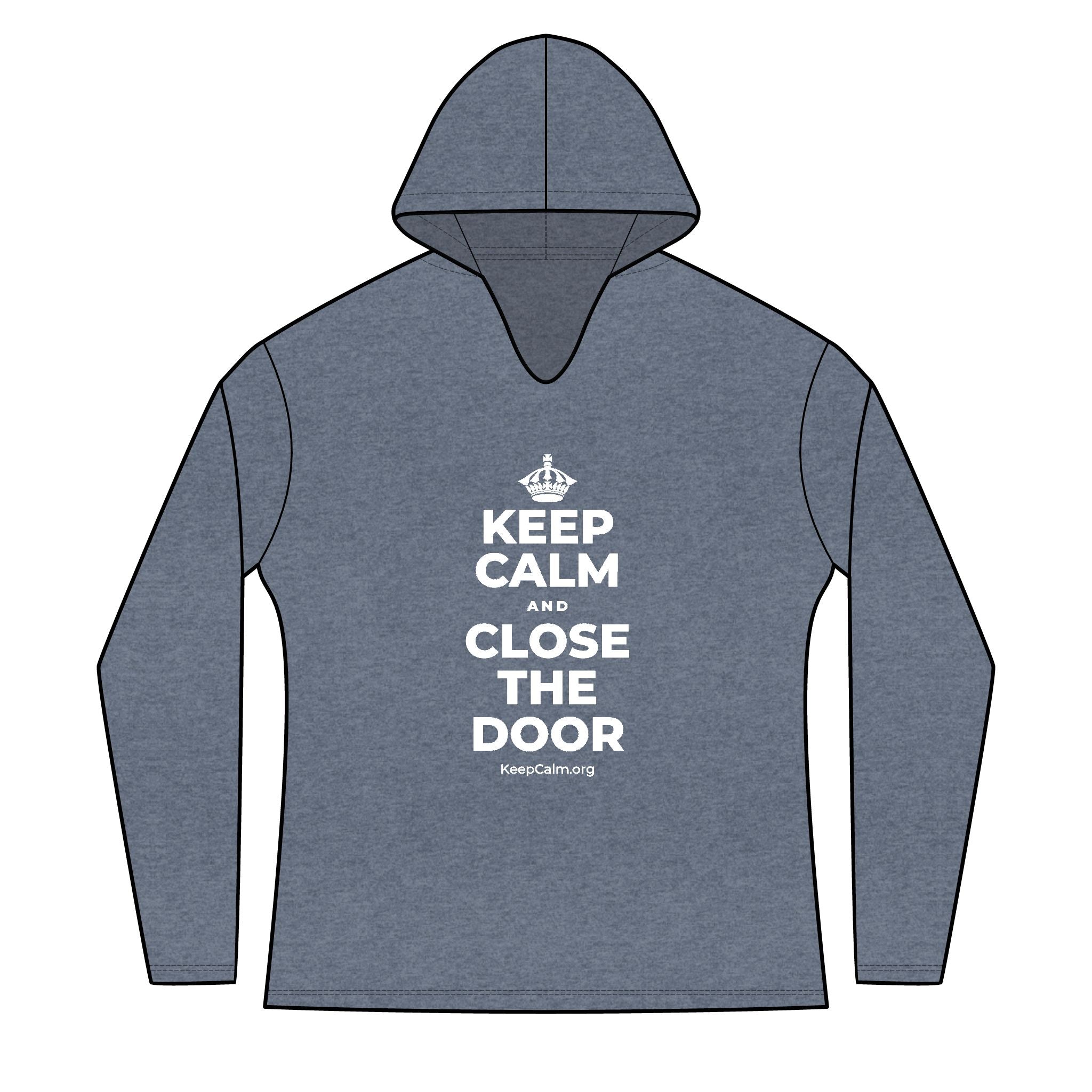 KEEP CALM AND CLOSE THE DOOR Women's Long Sleeve Hoodie