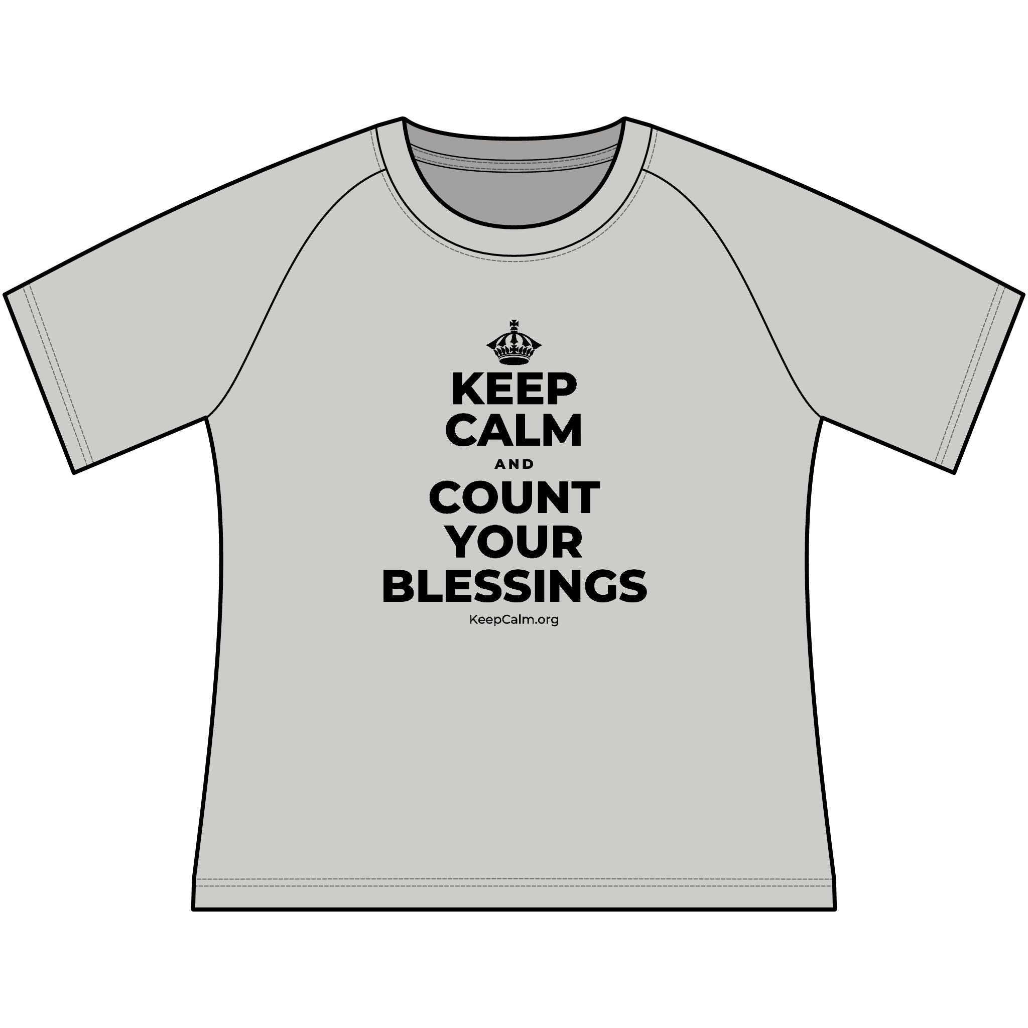 KEEP CALM AND COUNT YOUR BLESSINGS Women's Raglan Tee