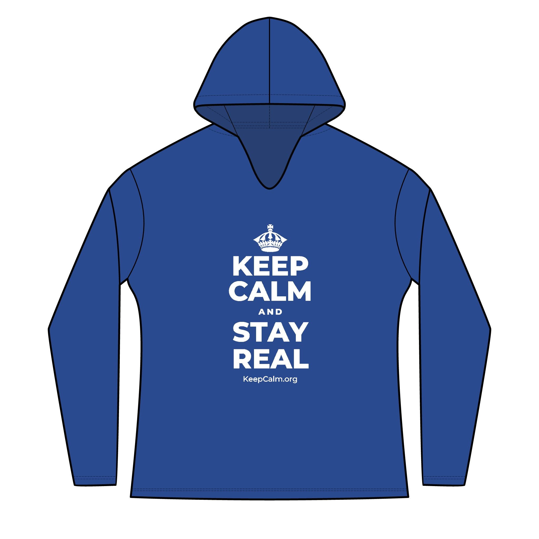 KEEP CALM AND STAY REAL Women's Long Sleeve Hoodie