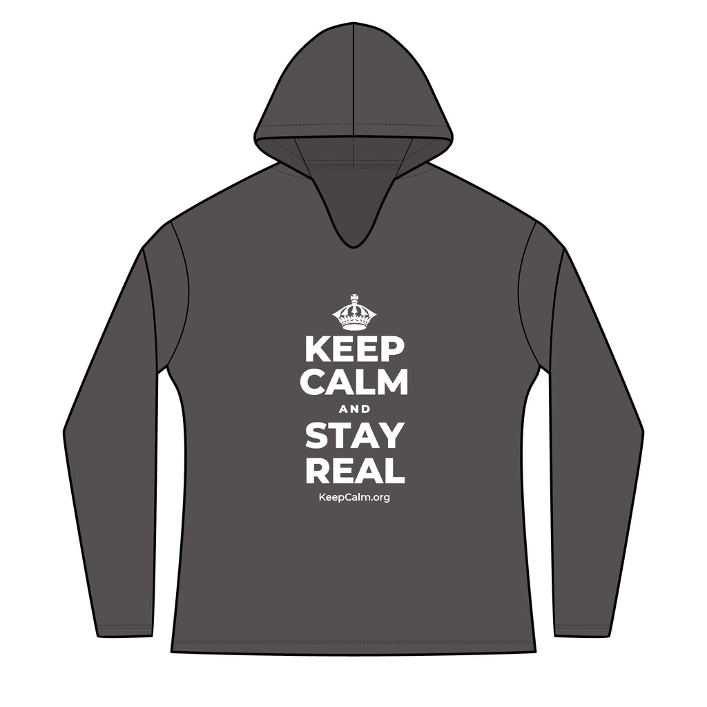 KEEP CALM AND STAY REAL Women's Long Sleeve Hoodie