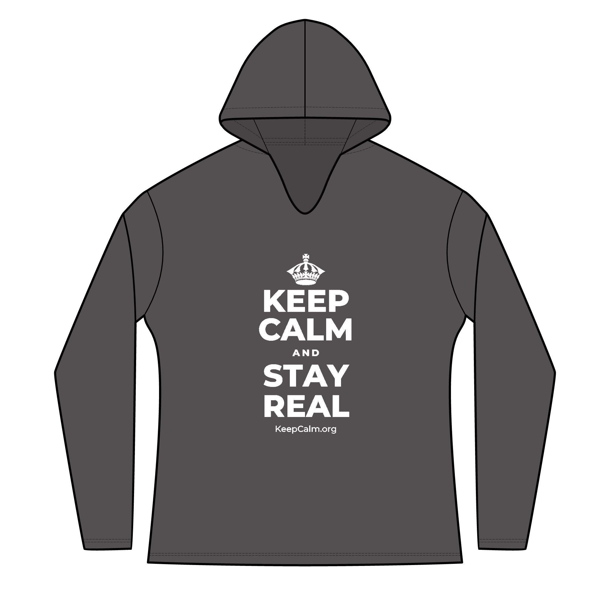 KEEP CALM AND STAY REAL Women's Long Sleeve Hoodie