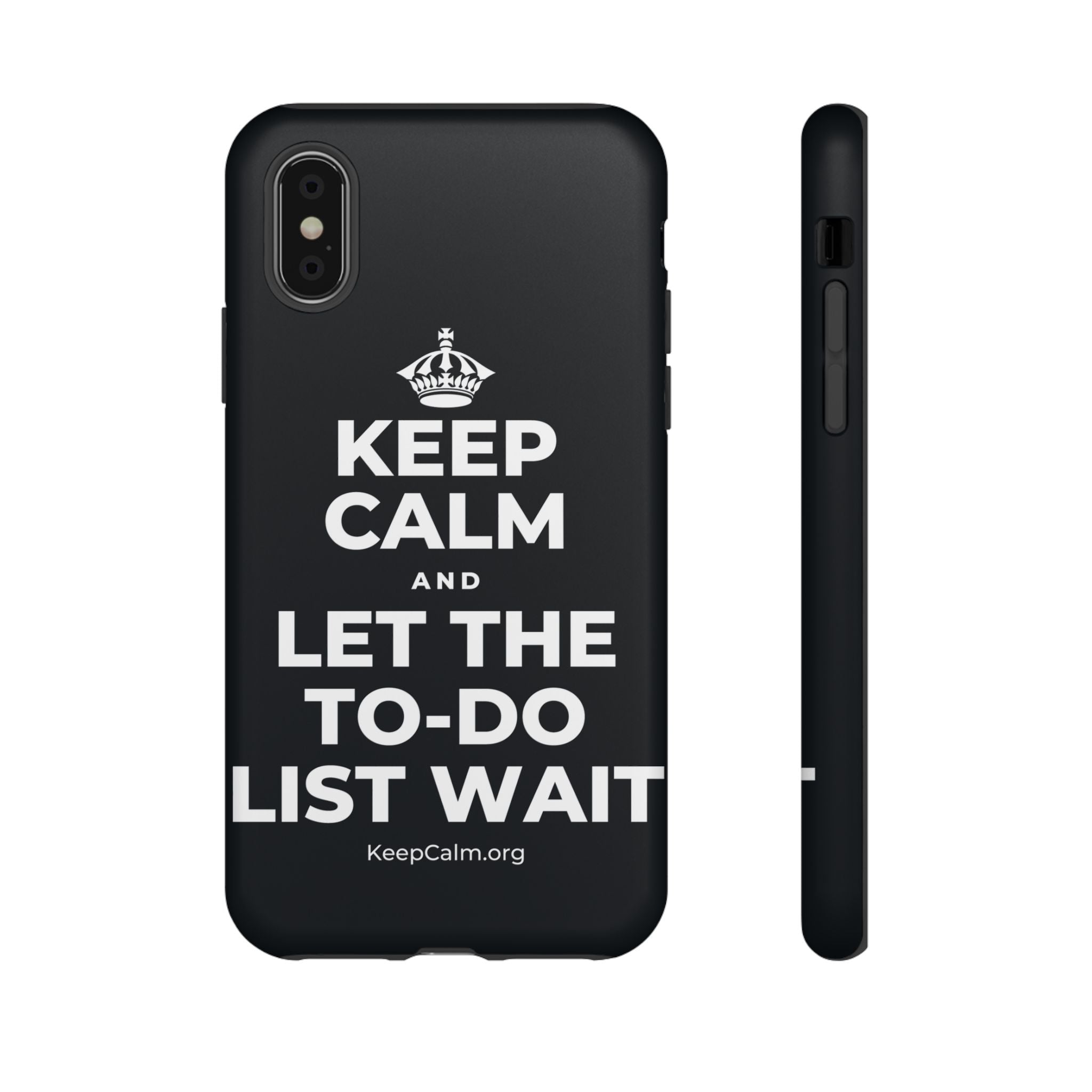 KEEP CALM AND LET THE TO-DO LIST WAIT Phone Case (Dark)