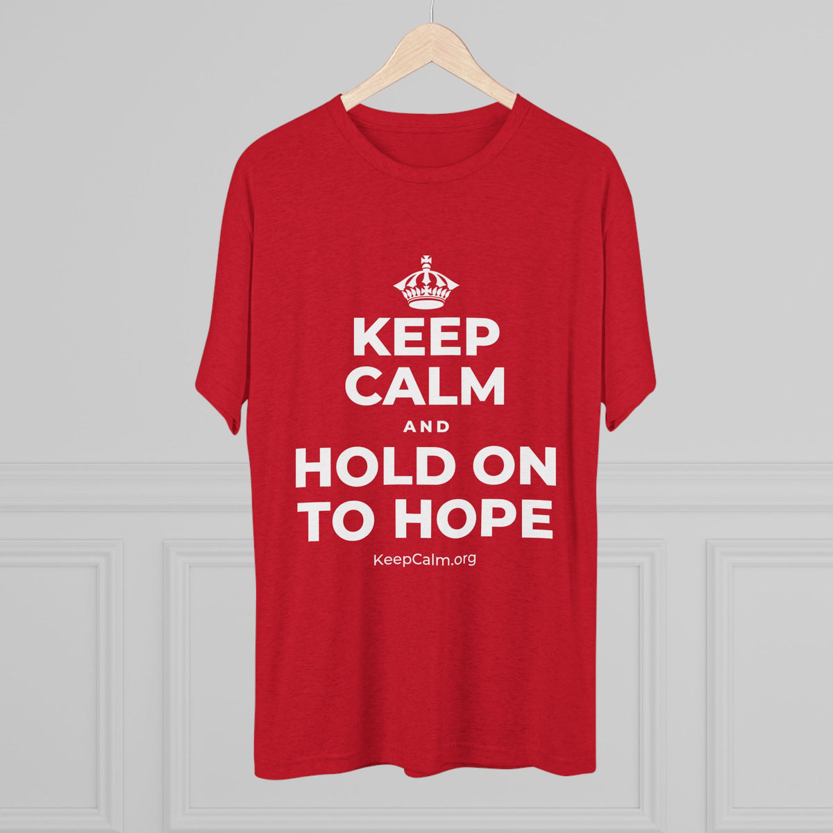KEEP CALM AND HOLD ON TO HOPE Tri-Blend Tee