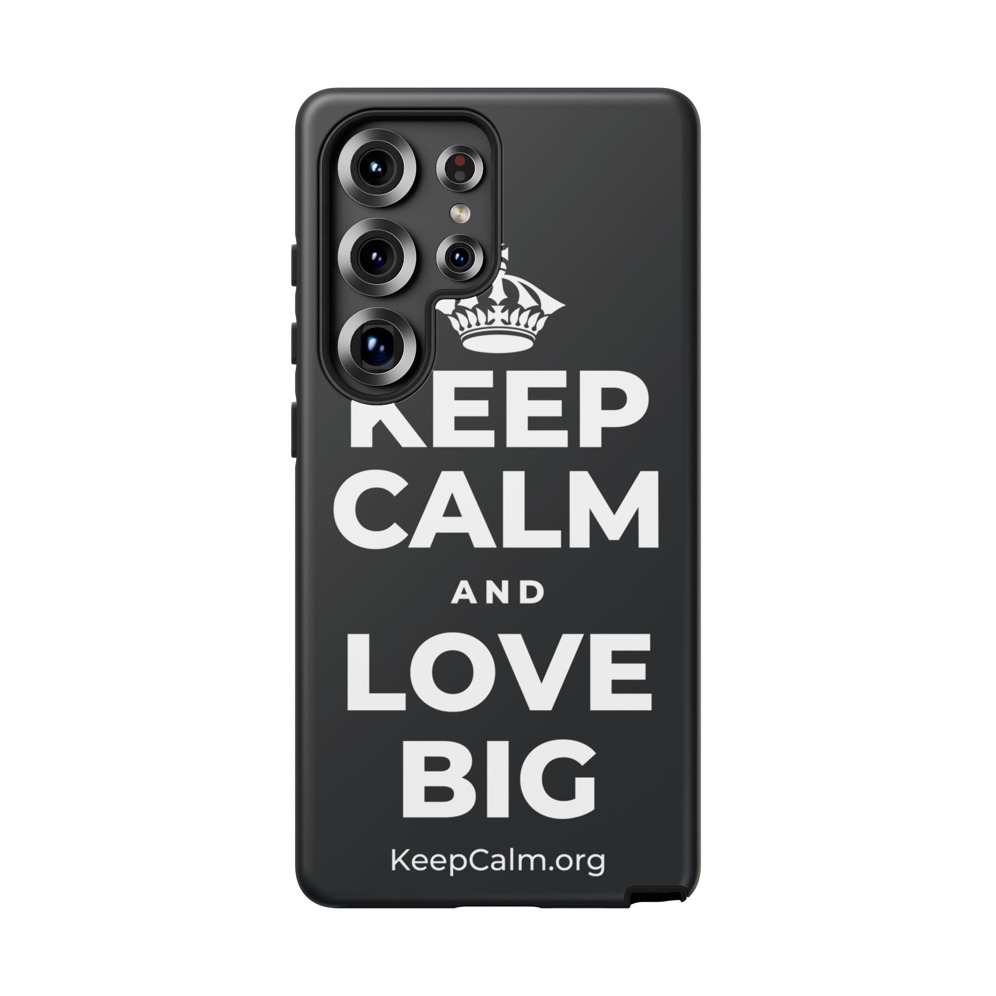 KEEP CALM AND LOVE BIG Phone Case (Dark)
