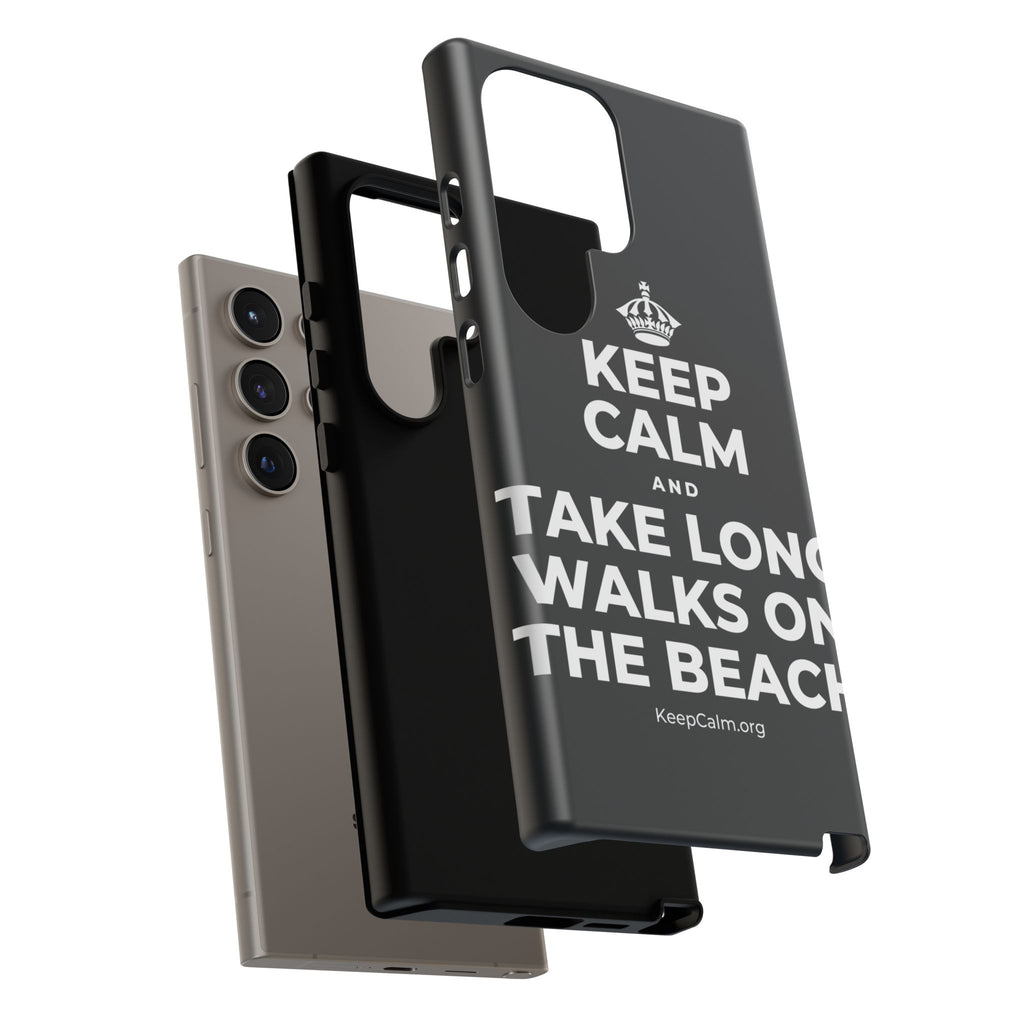 KEEP CALM AND TAKE LONG WALKS ON THE BEACH Phone Case (Dark)