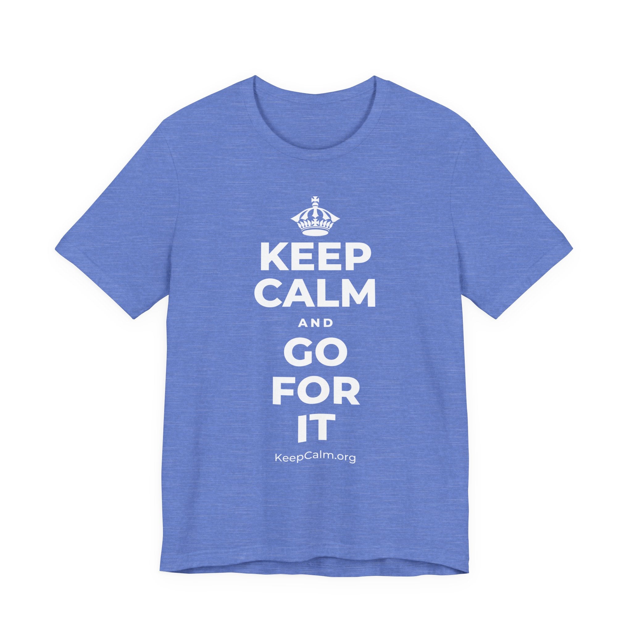KEEP CALM AND GO FOR IT T-Shirt (Soft Cream–Heather Mauve)
