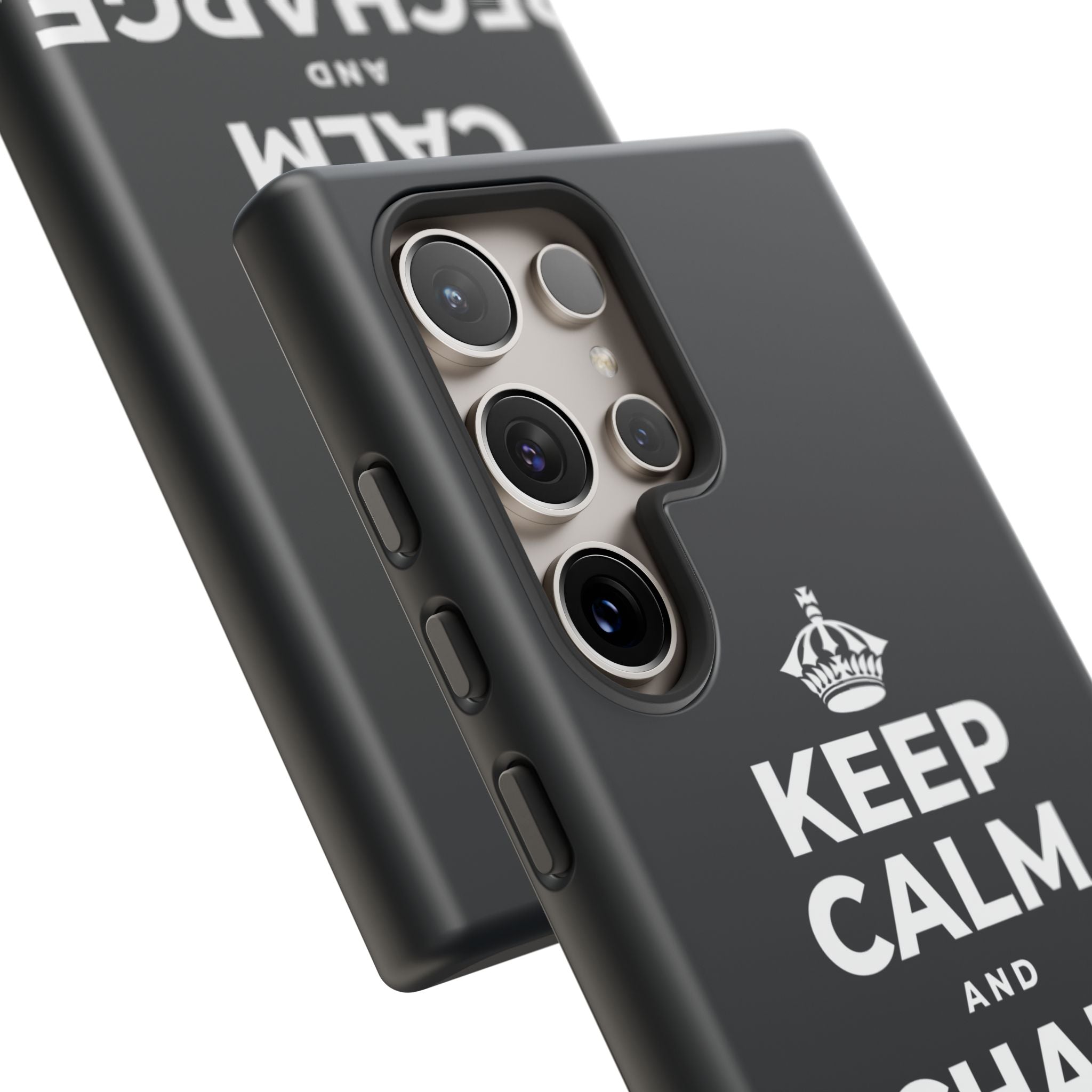 KEEP CALM AND RECHARGE, NO GUILT Phone Case (Dark)