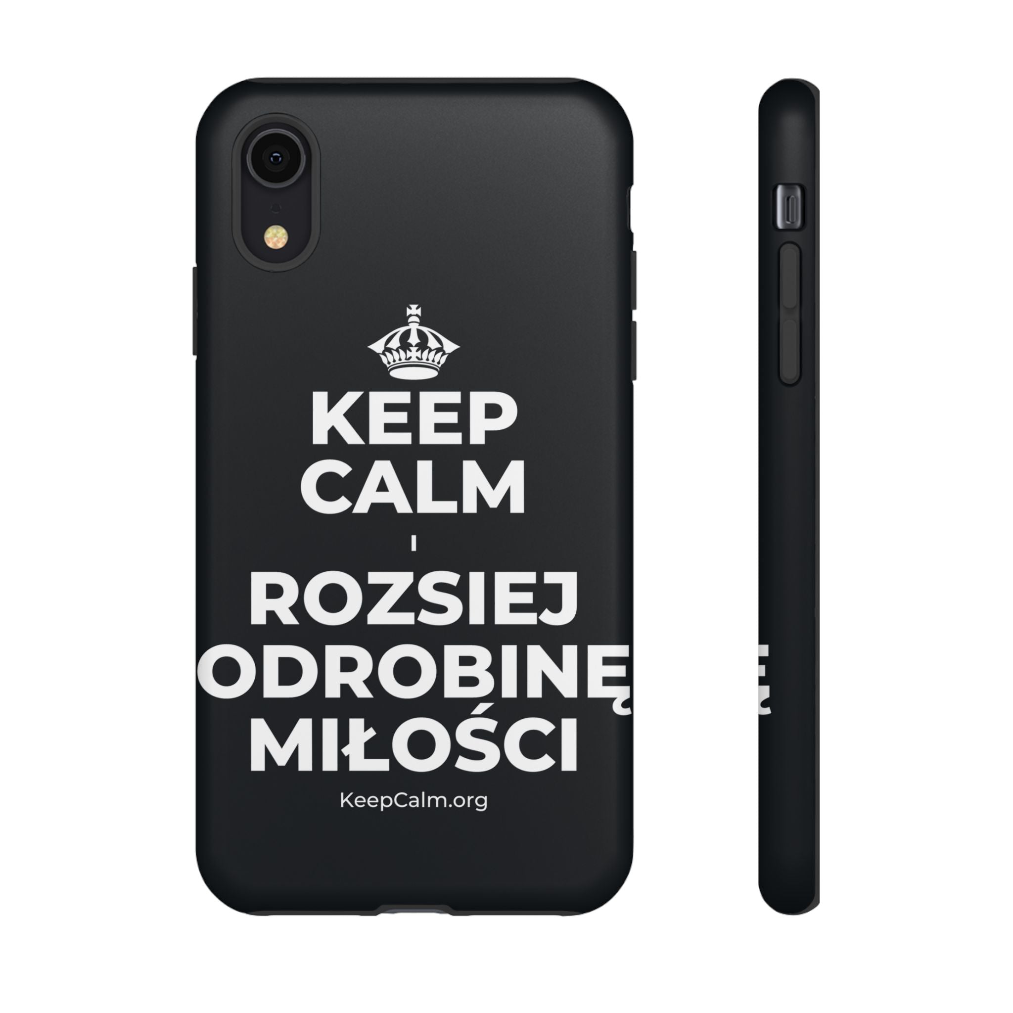 KEEP CALM I ROZSIEJ ODROBINĘ MIŁOŚCI Phone Case (Dark)