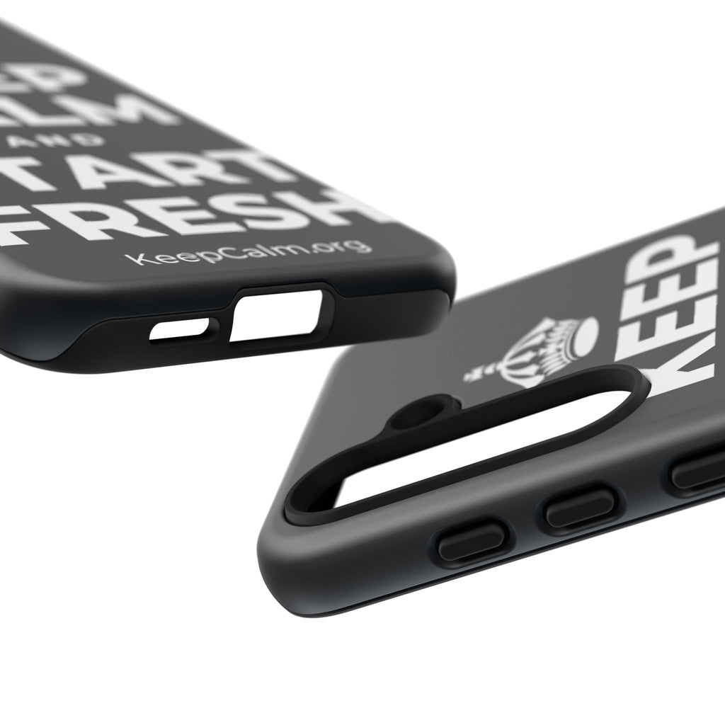 KEEP CALM AND START FRESH Phone Case (Dark)
