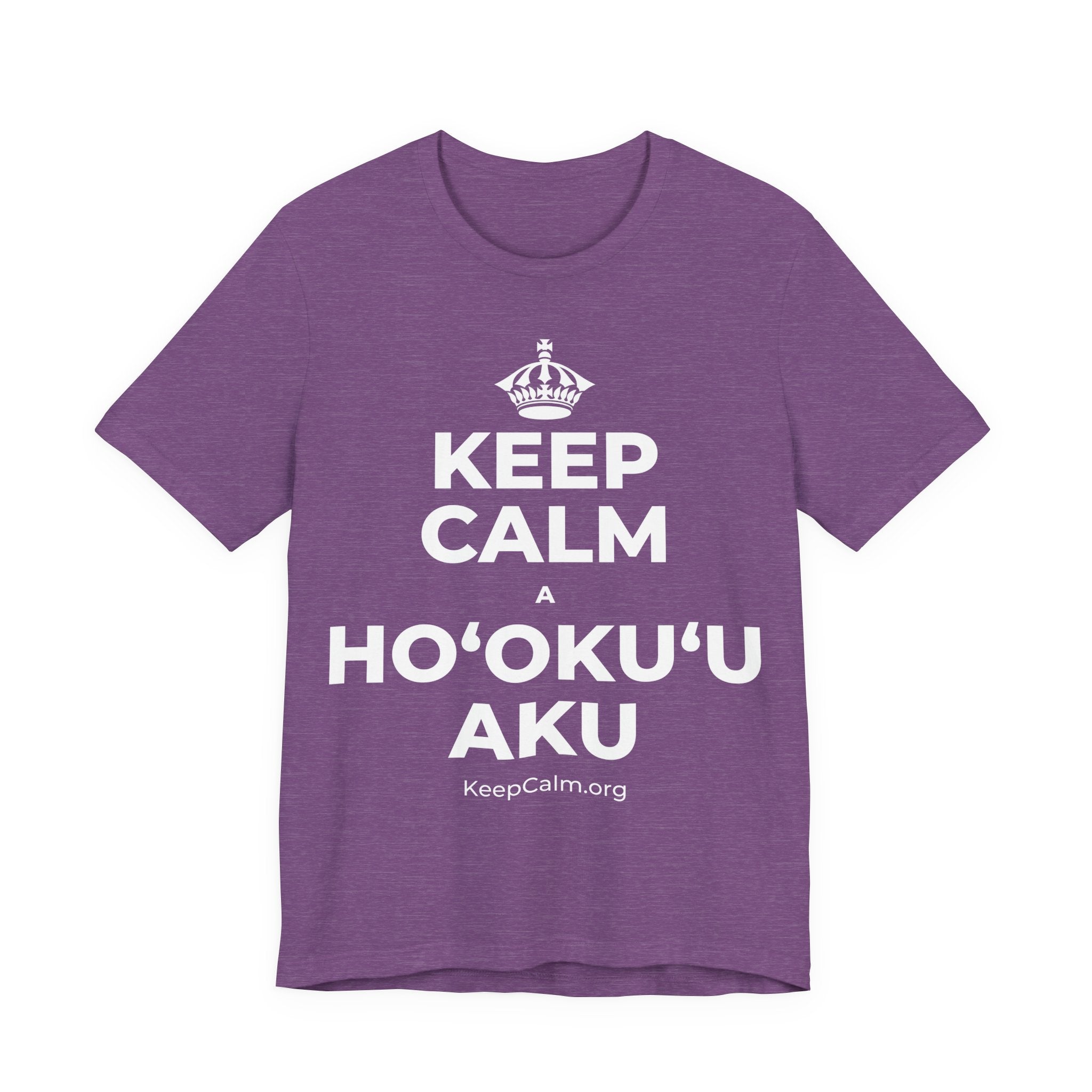KEEP CALM A HOʻOKUʻU AKU T-Shirt (Baby Blue–Silver)