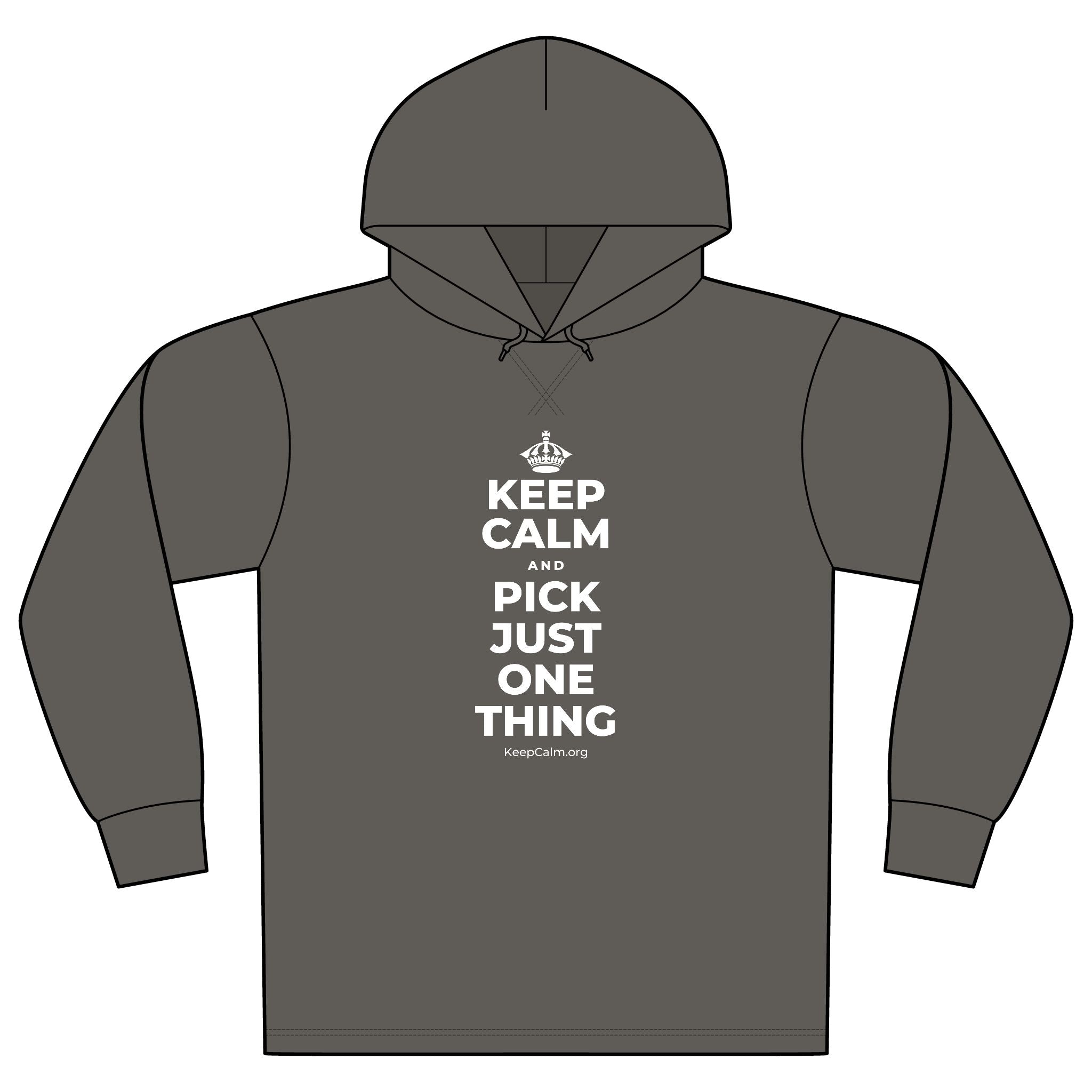 KEEP CALM AND PICK JUST ONE THING Organic Hoodie Tee