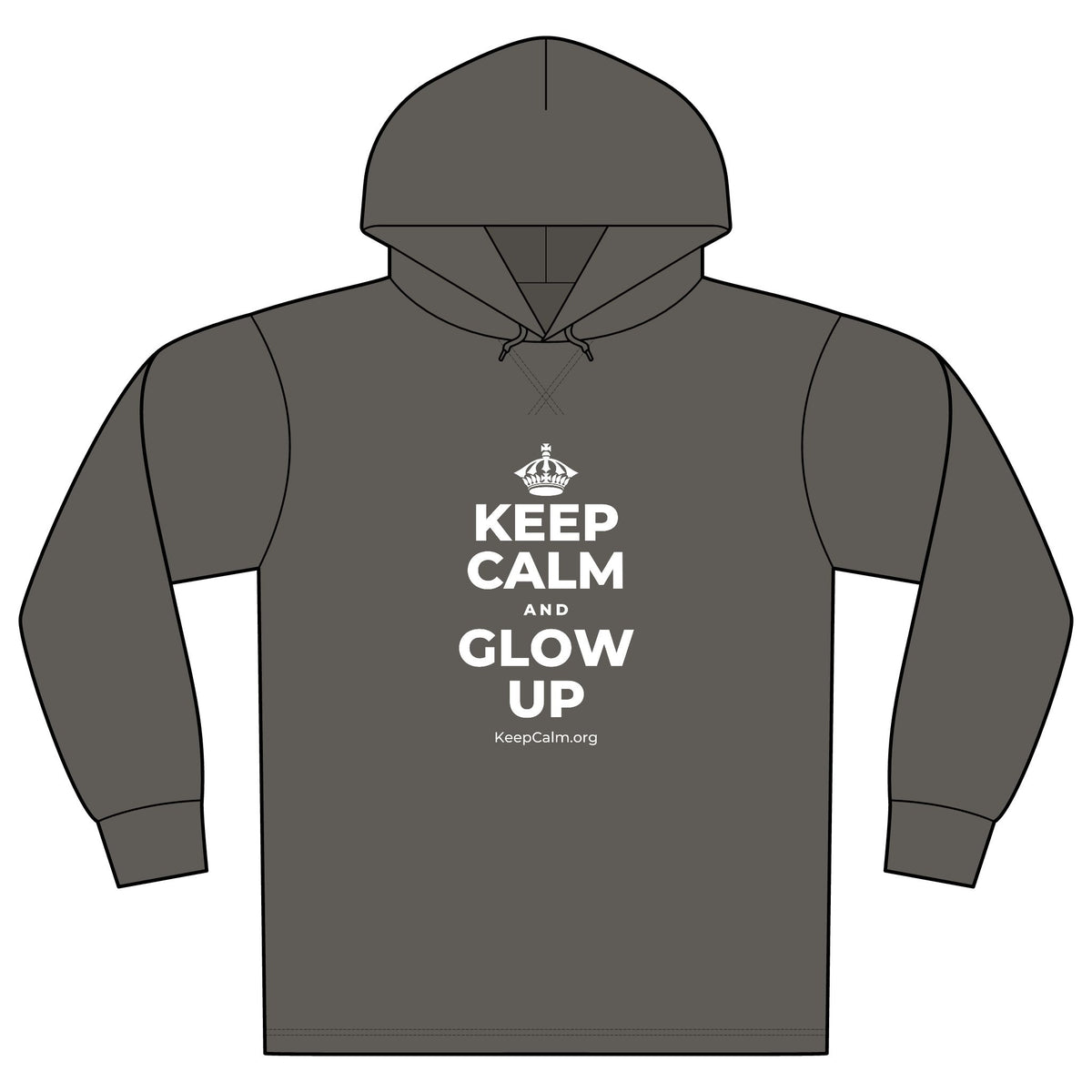 KEEP CALM AND GLOW UP Organic Hoodie Tee