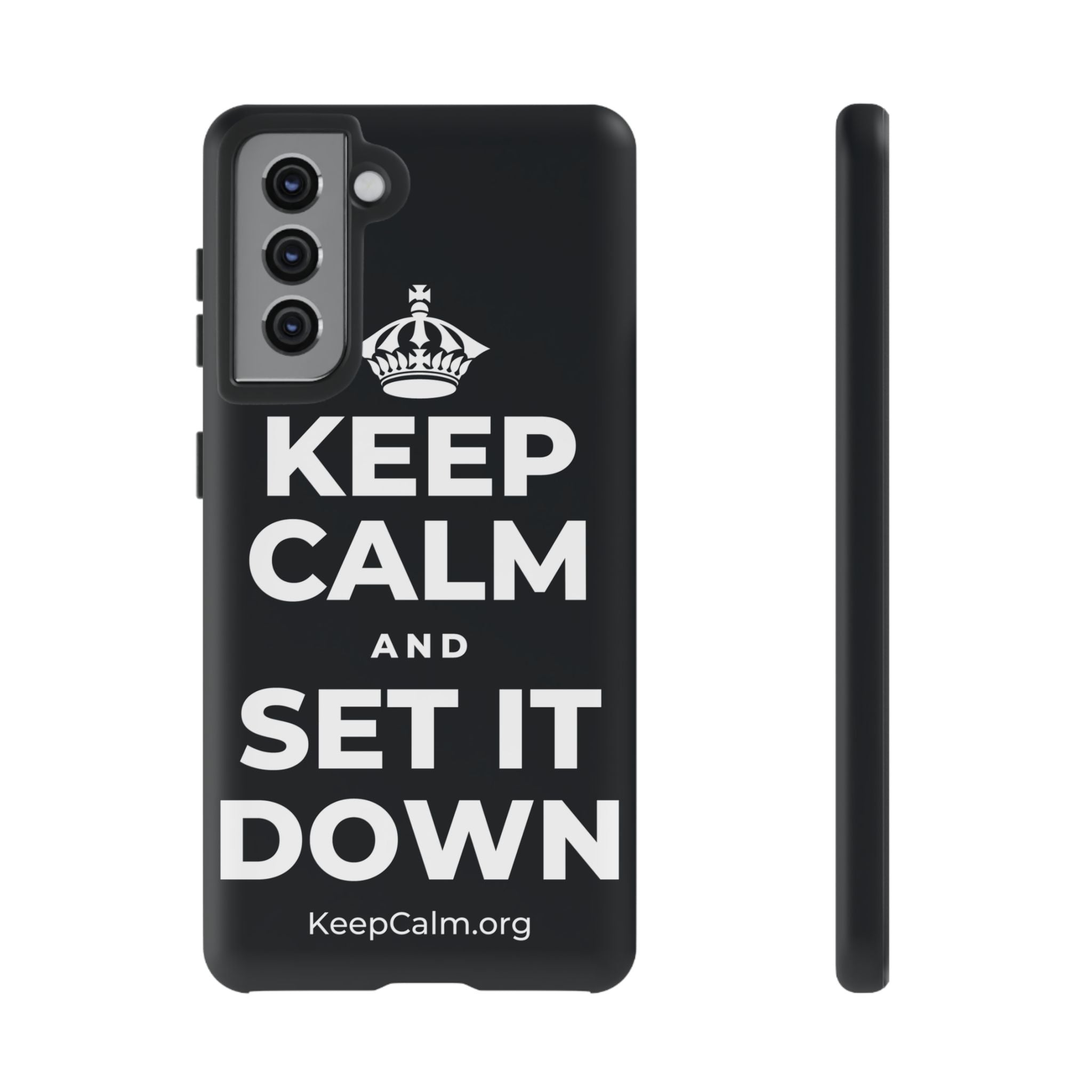 KEEP CALM AND SET IT DOWN Phone Case (Dark)